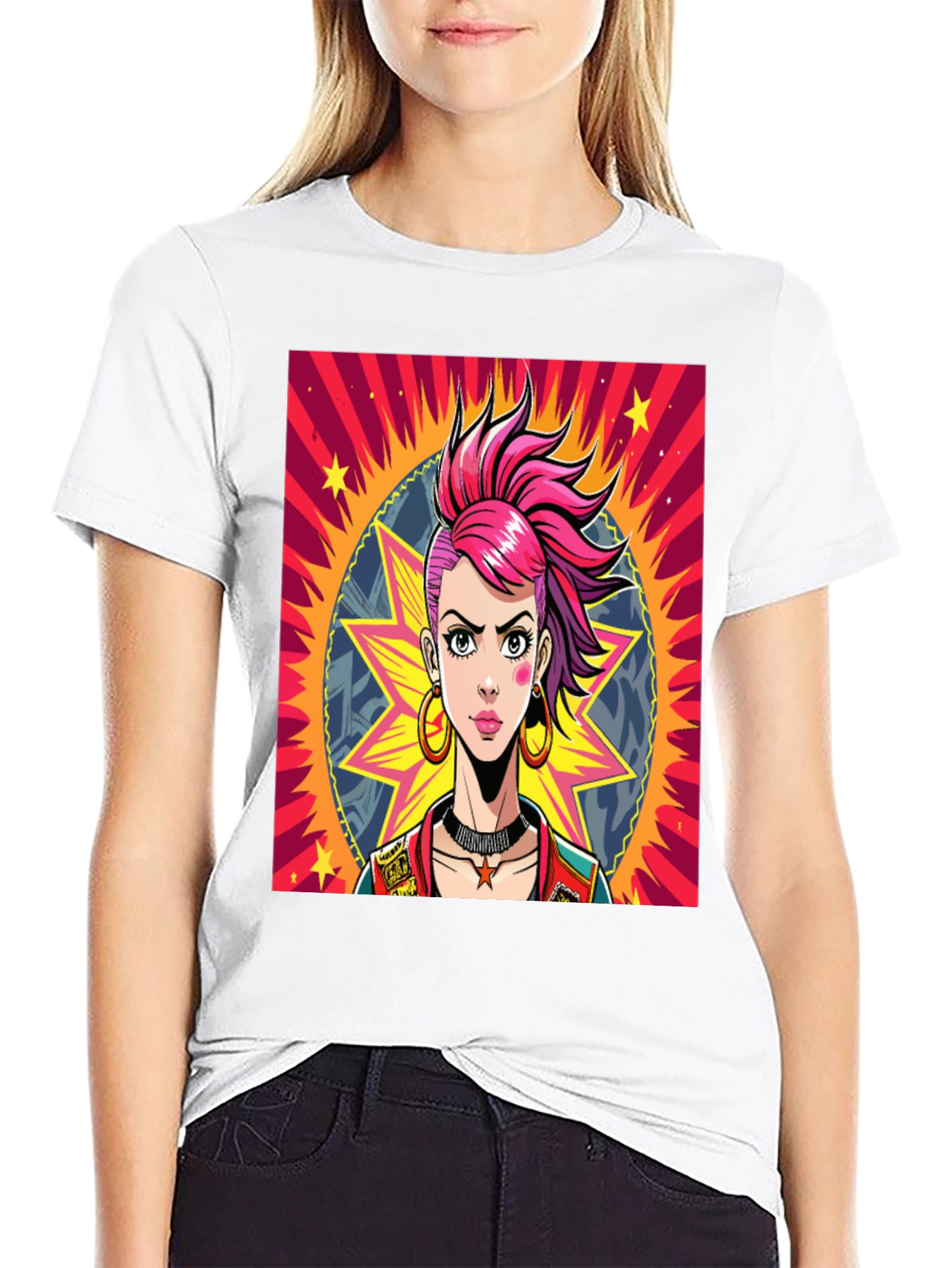 Edgy Cartoon Graphic Tee