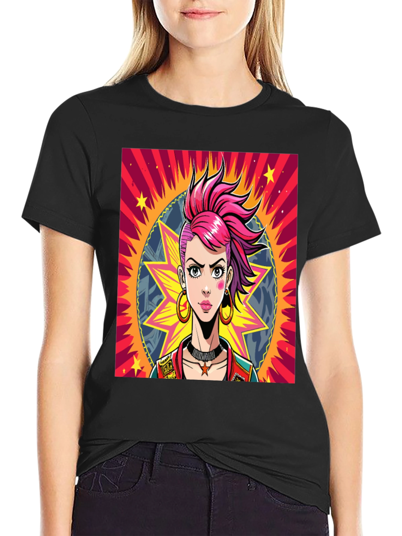 Edgy Cartoon Graphic Tee