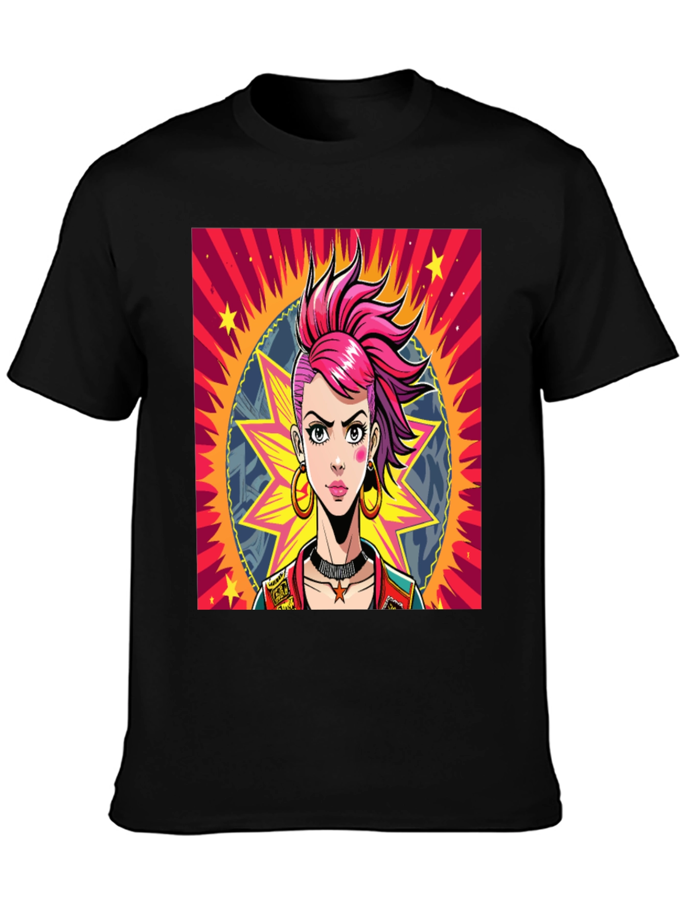 Edgy Cartoon Graphic Tee
