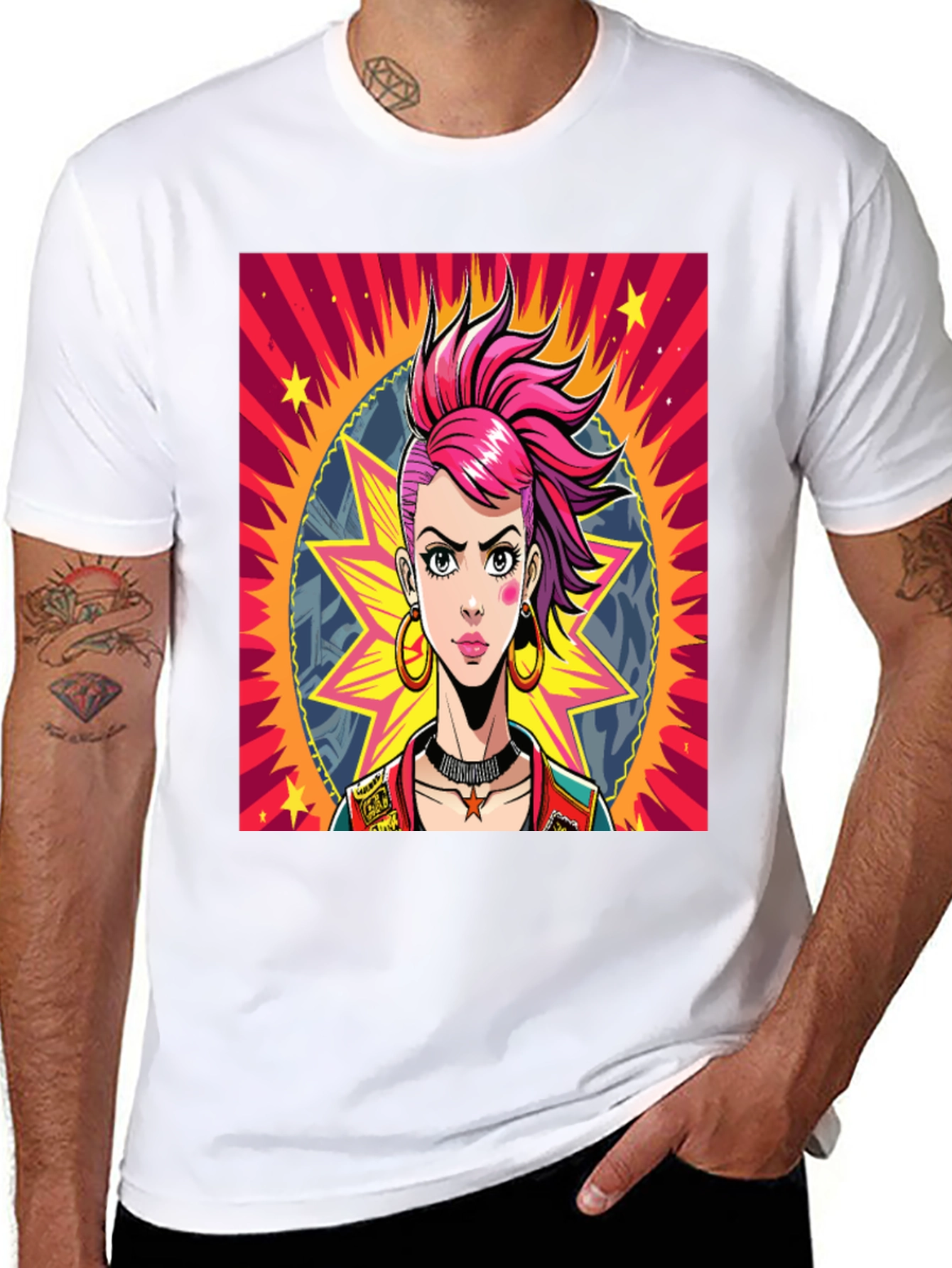 Edgy Cartoon Graphic Tee