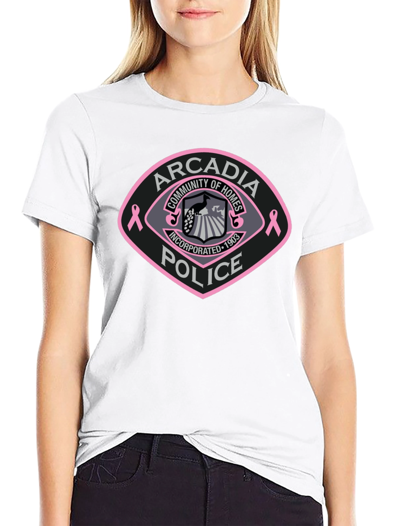 Arcadia Police Breast Cancer Awareness T-Shirt