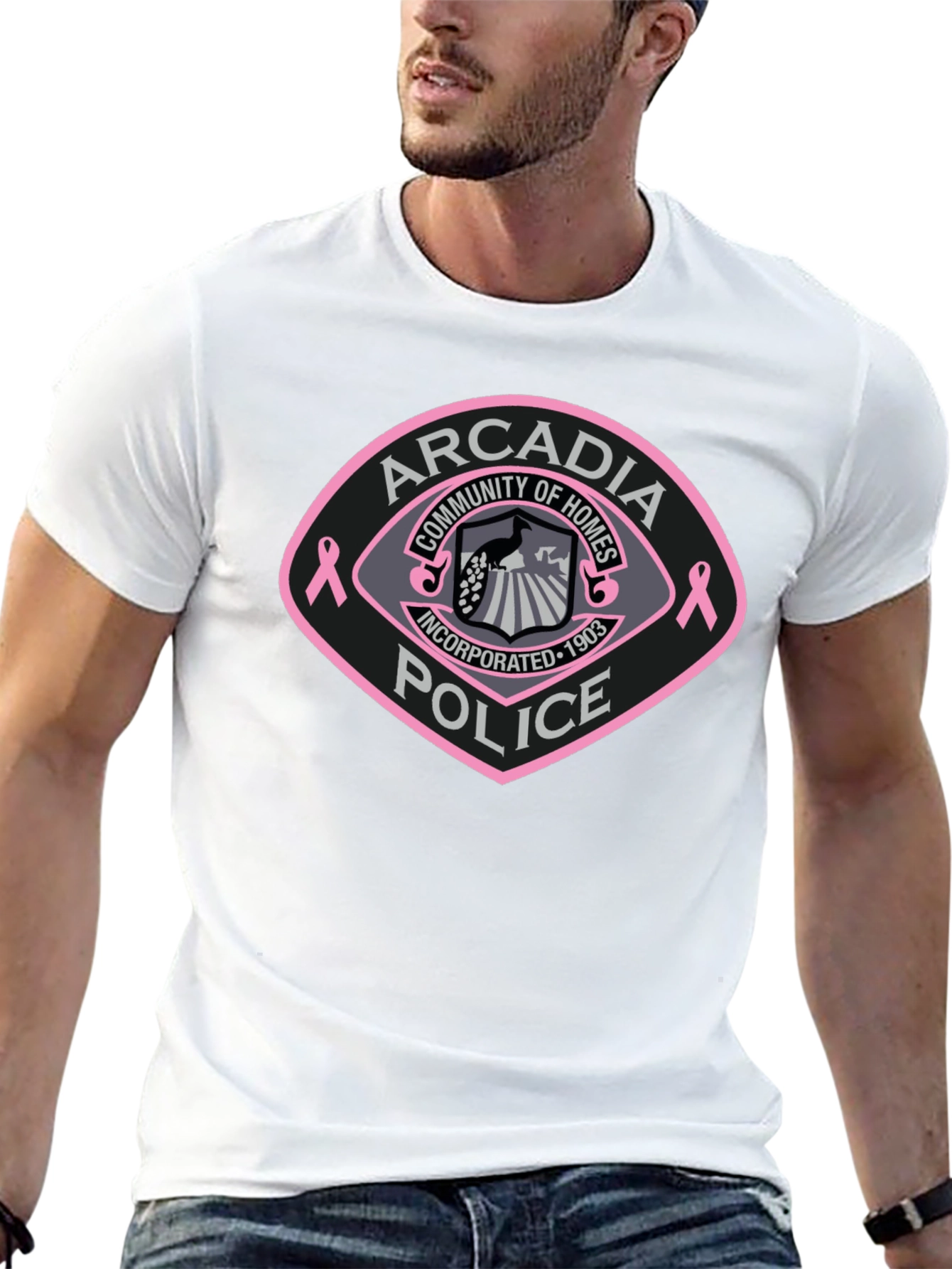 Arcadia Police Breast Cancer Awareness T-Shirt