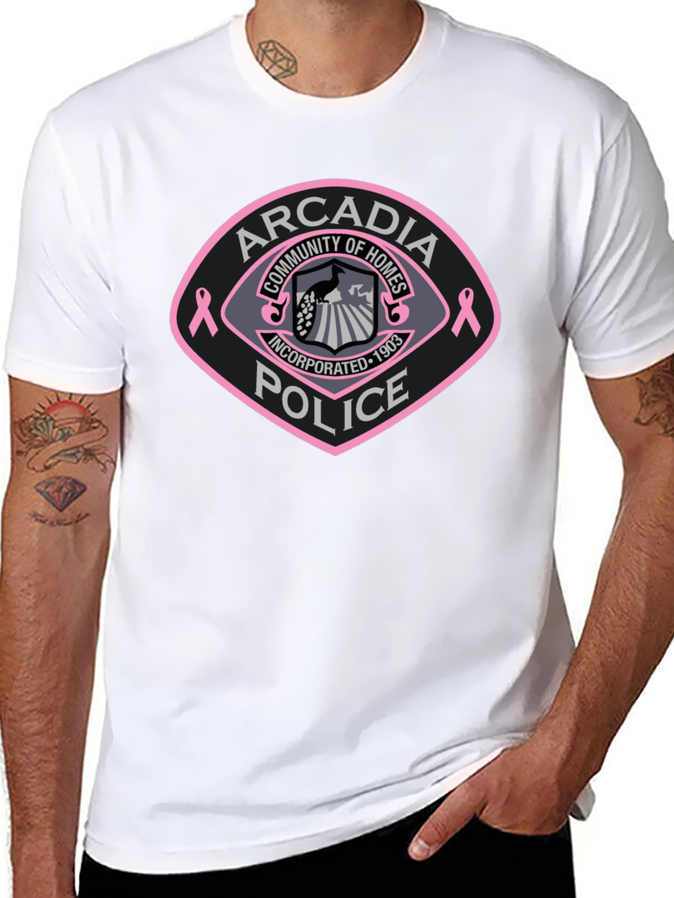 Arcadia Police Breast Cancer Awareness T-Shirt