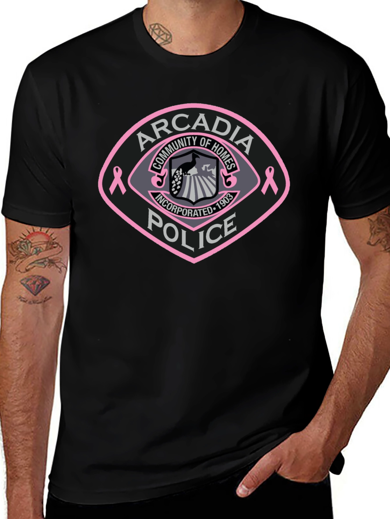 Arcadia Police Breast Cancer Awareness T-Shirt