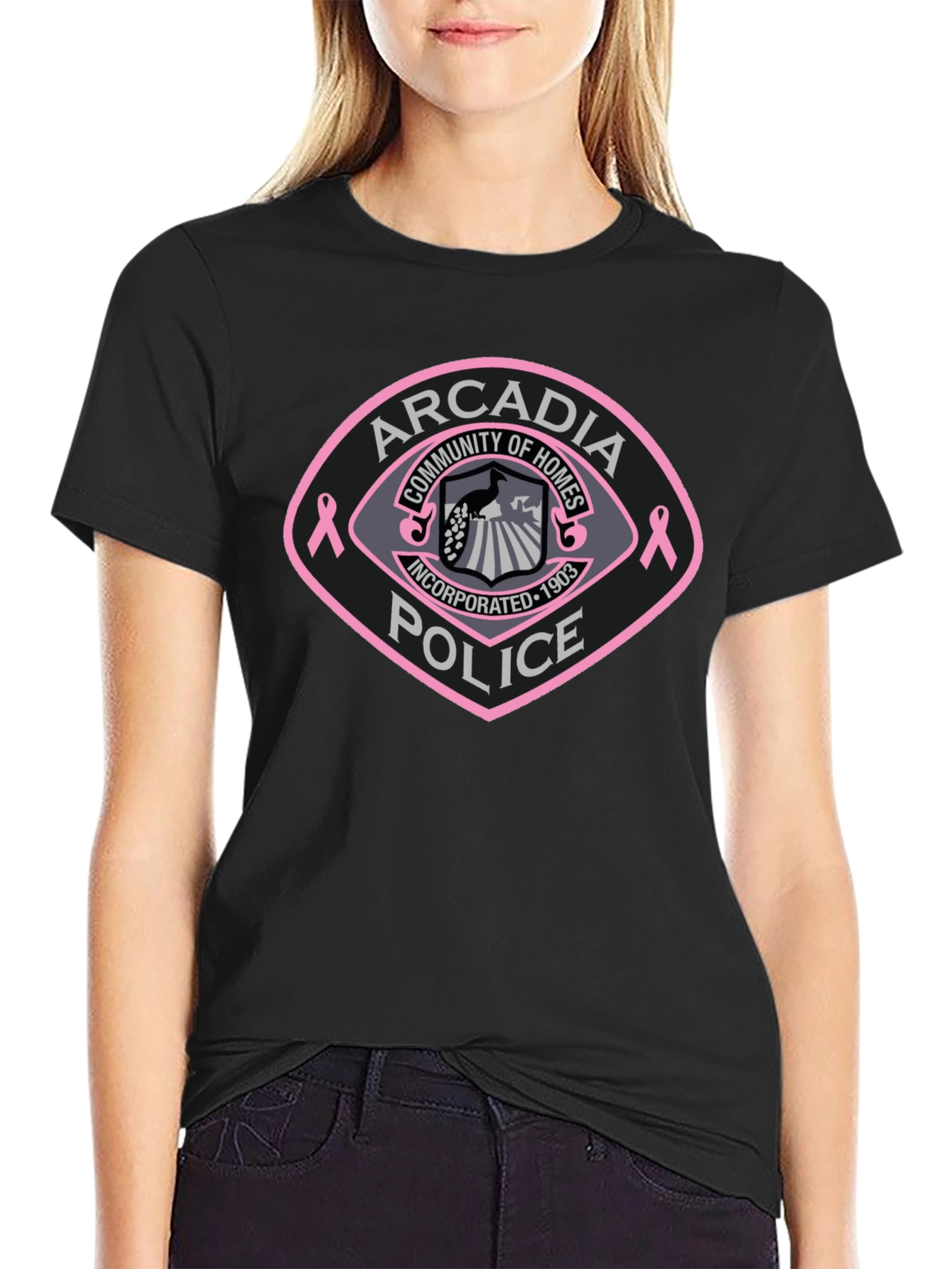 Arcadia Police Breast Cancer Awareness T-Shirt