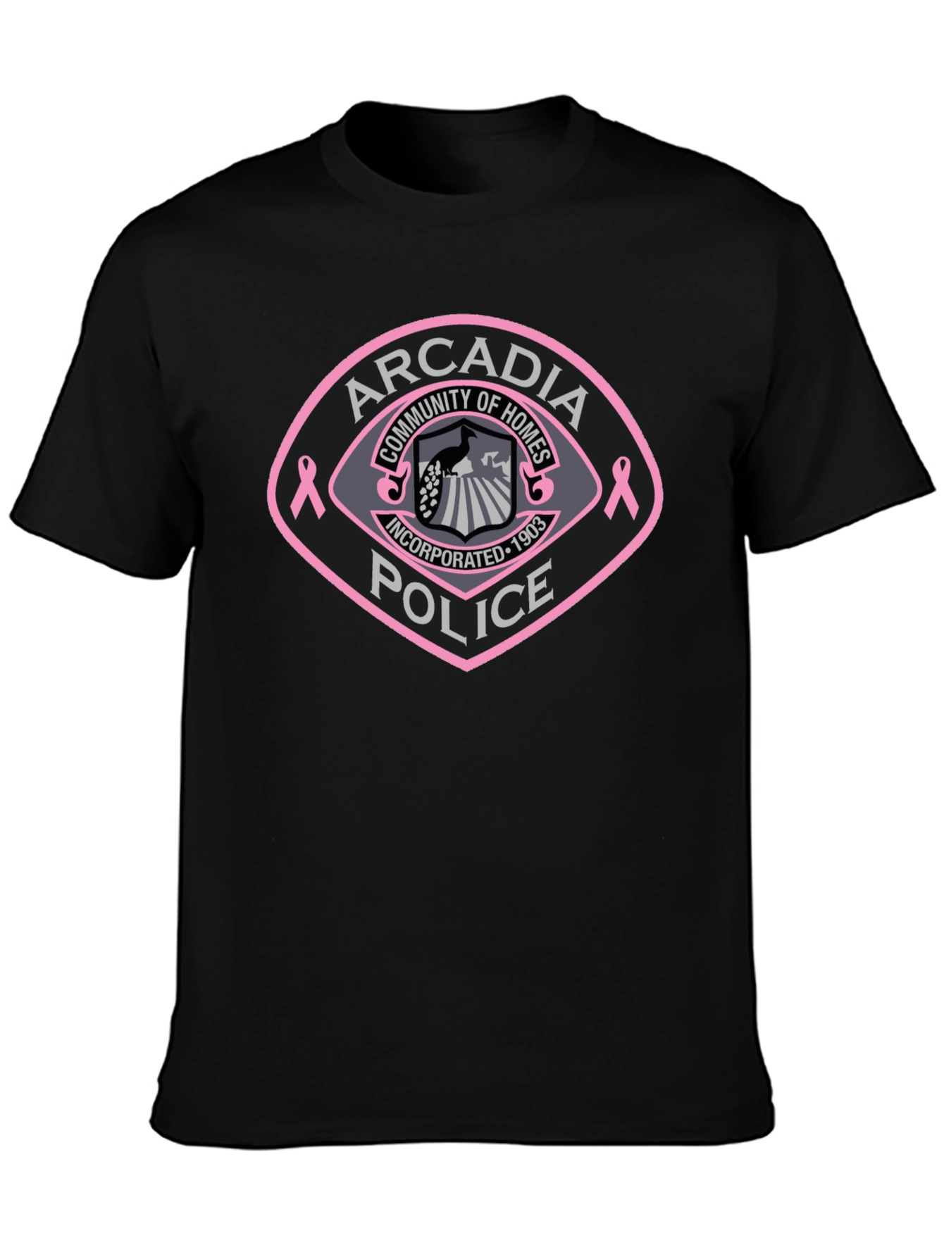Arcadia Police Breast Cancer Awareness T-Shirt