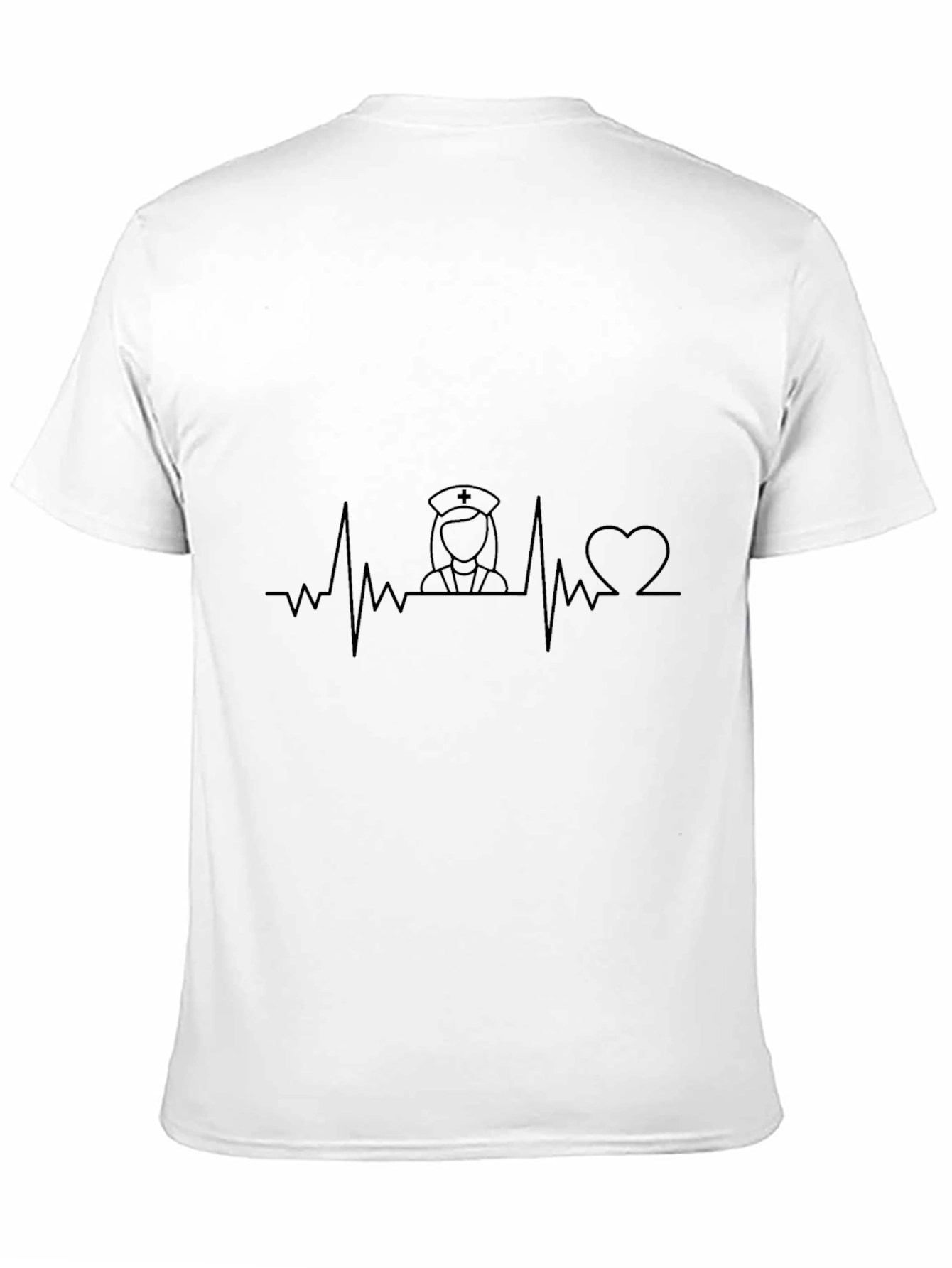 Nurse Heartbeat T-Shirt - Black