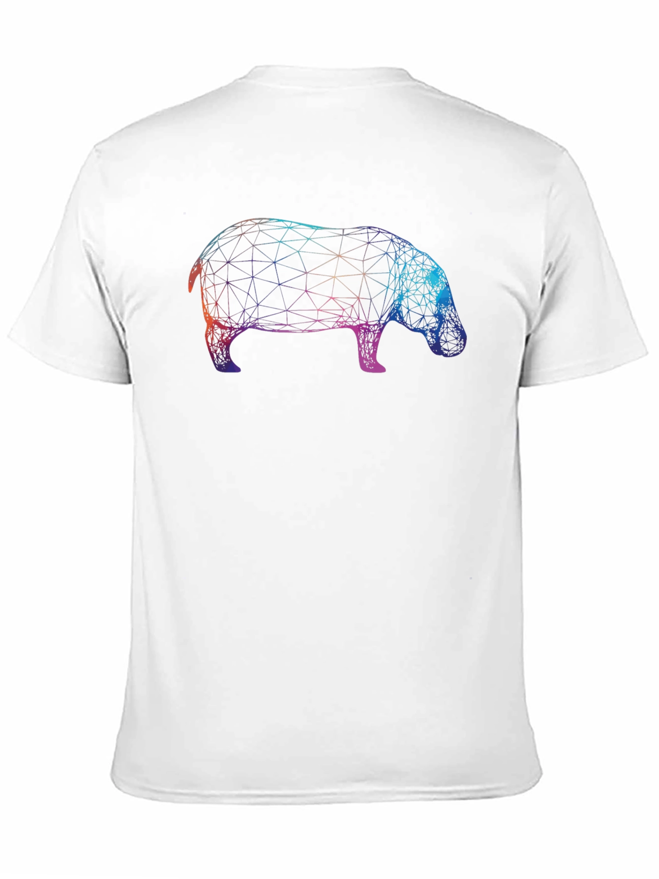 Geometric Hippo Graphic T-Shirt
