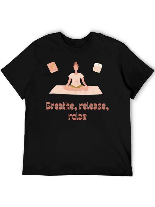 Breathe Release Relax T-Shirt Yoga Meditation Design