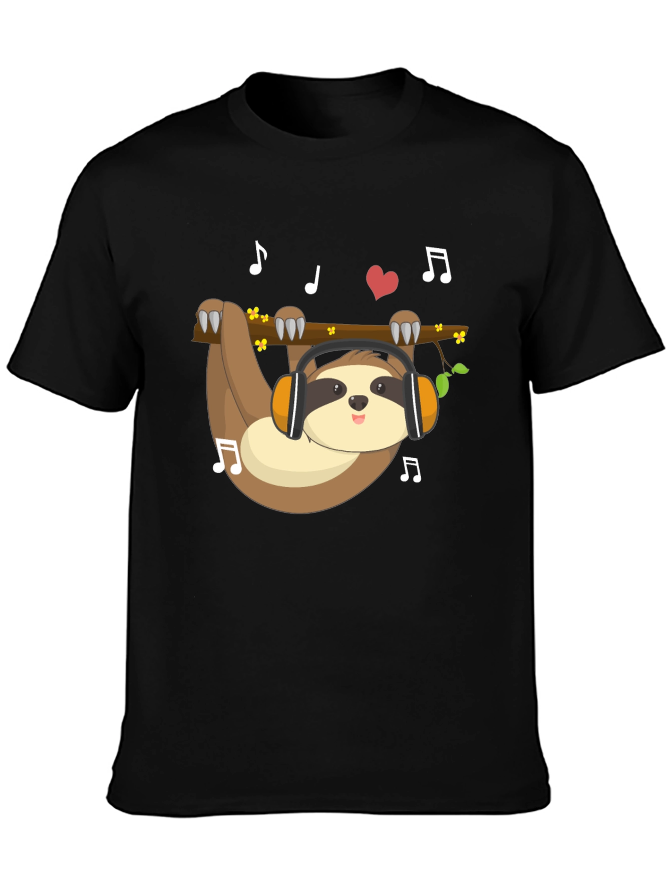 Sloth Music Lover T-Shirt - Relaxed Style