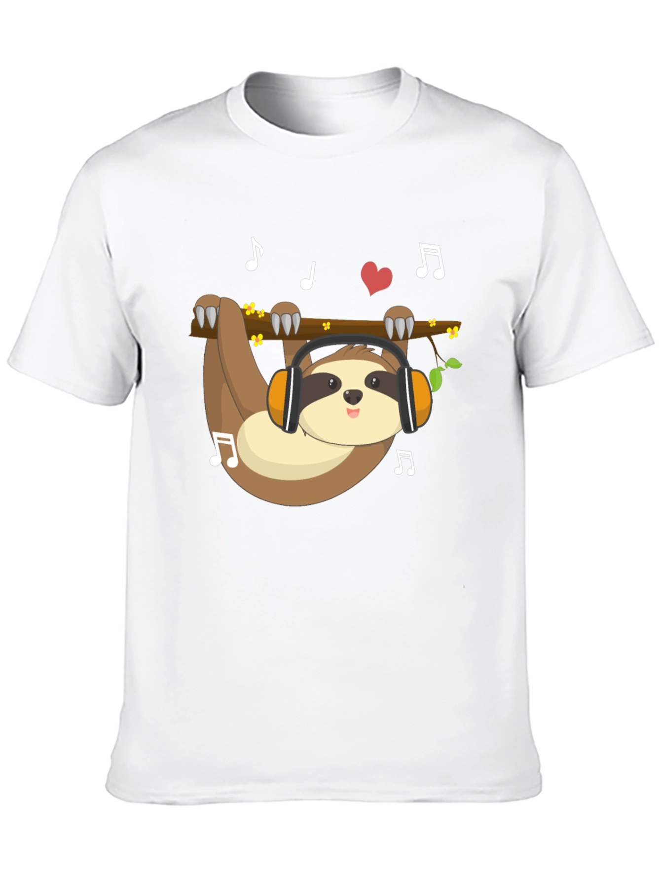 Sloth Music Lover T-Shirt - Relaxed Style