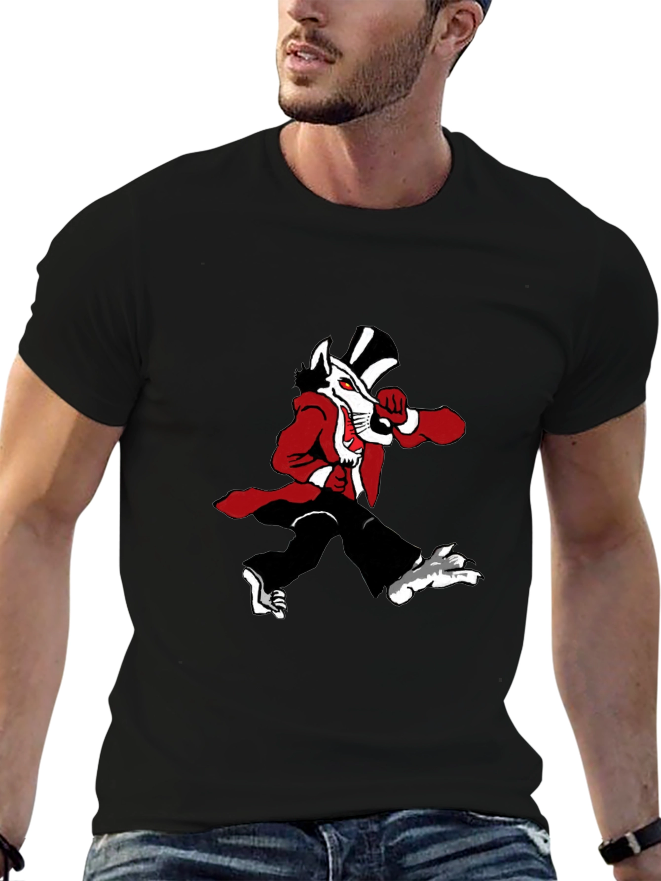 Mens Graphic Tee - Cartoon Mascot Design