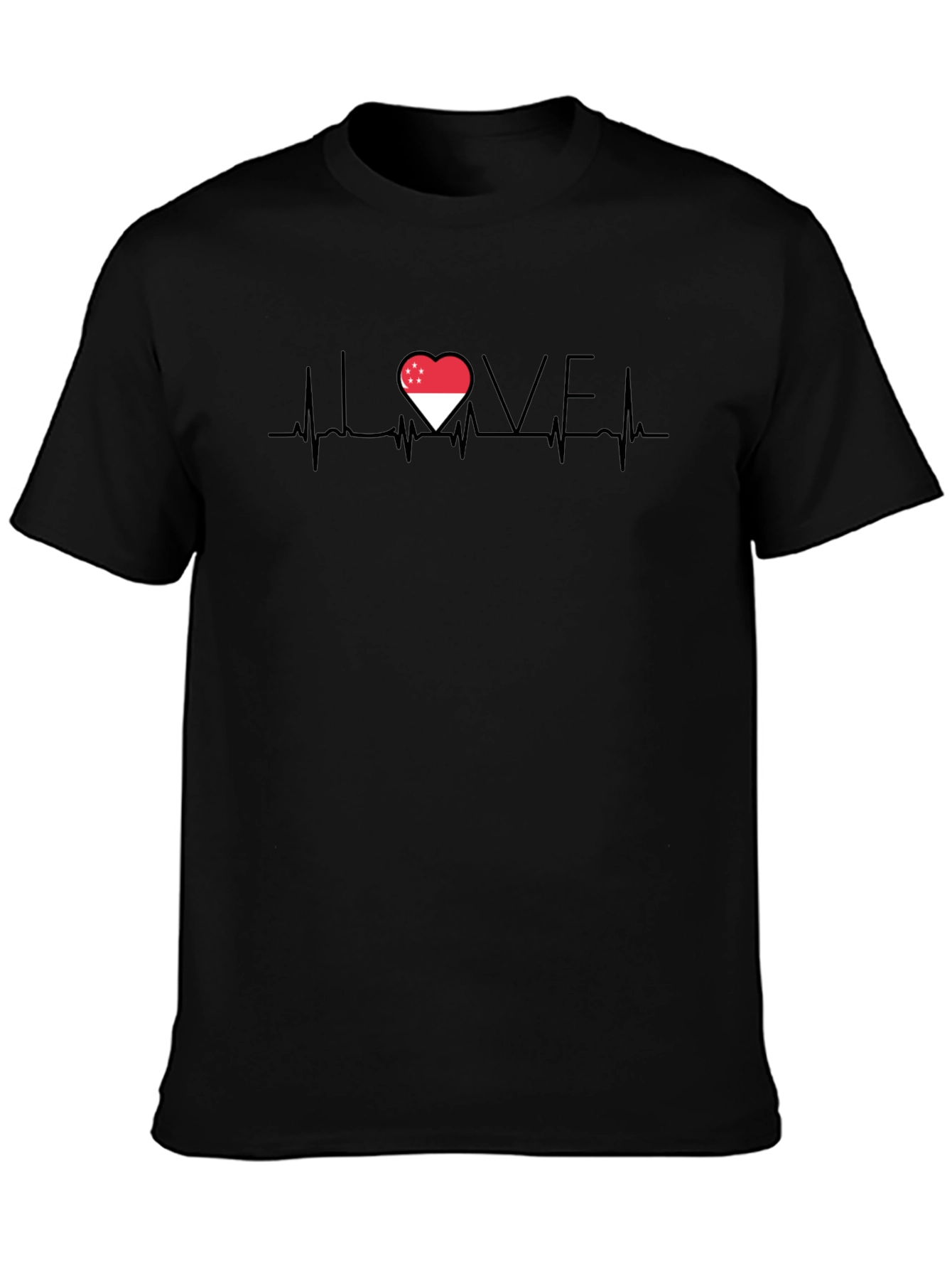 I Love Singapore Heartbeat T-Shirt