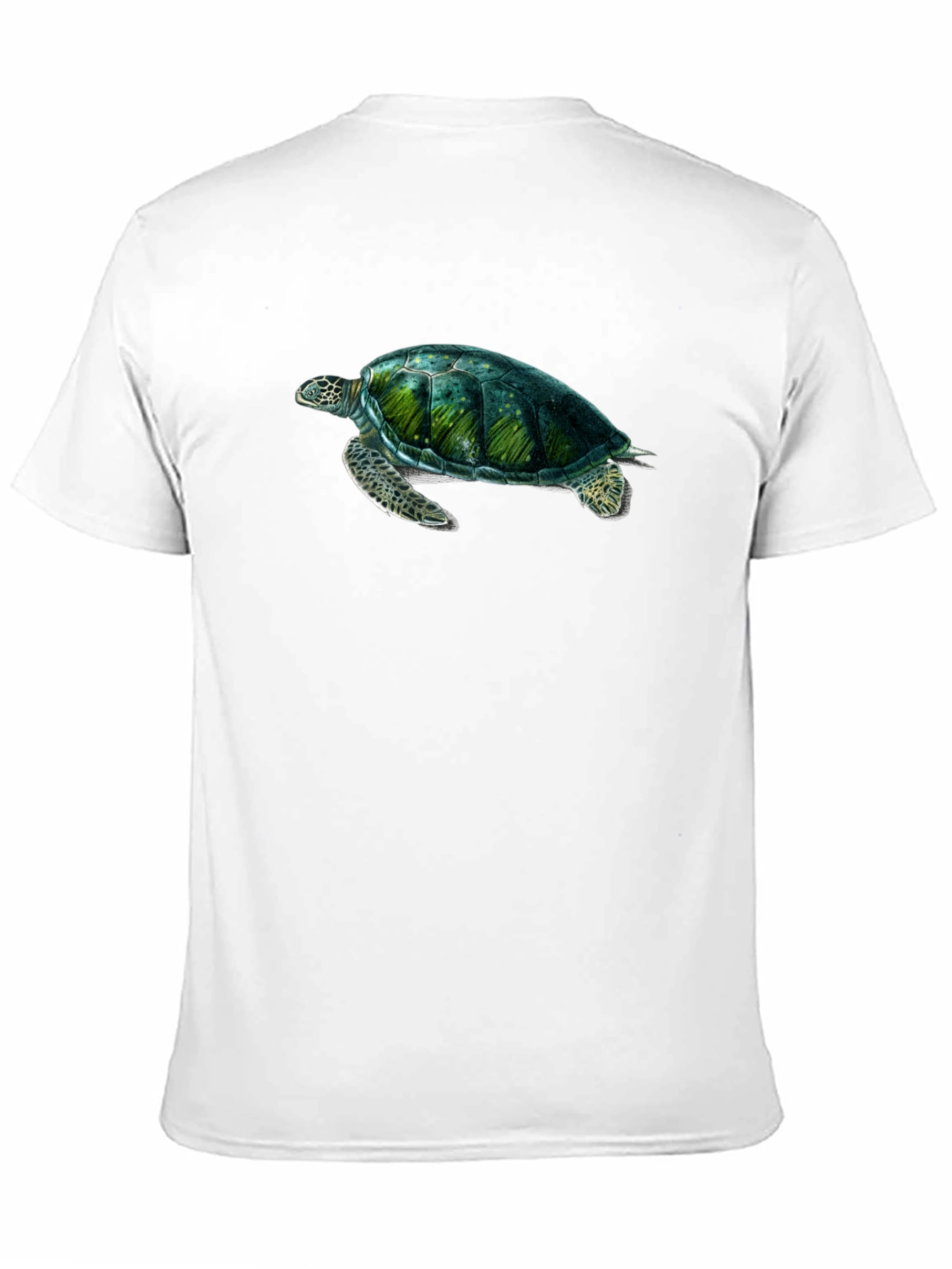 Sea Turtle Graphic Print Black T-Shirt