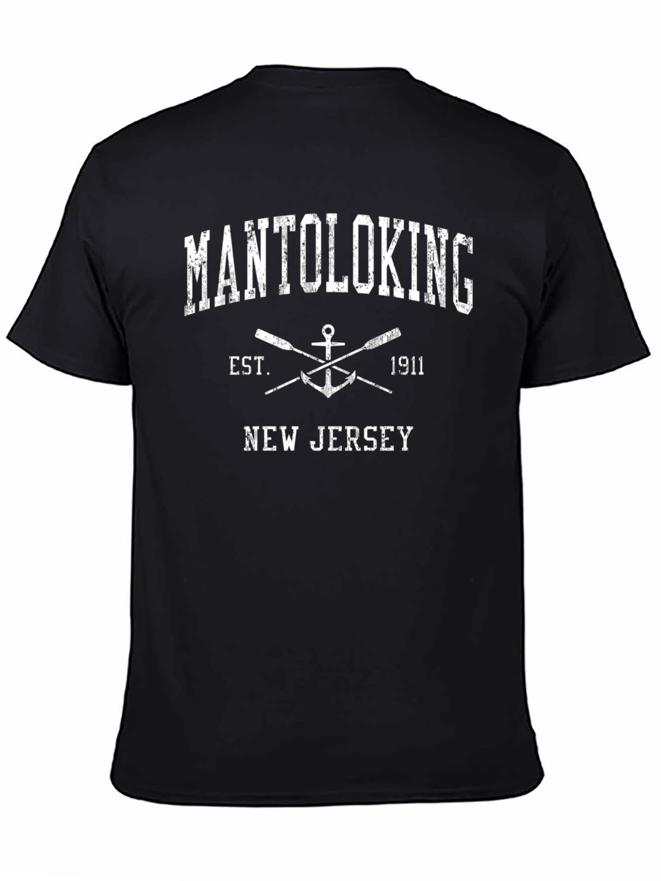 Mantoloking New Jersey T-Shirt Anchor Nautical Tee