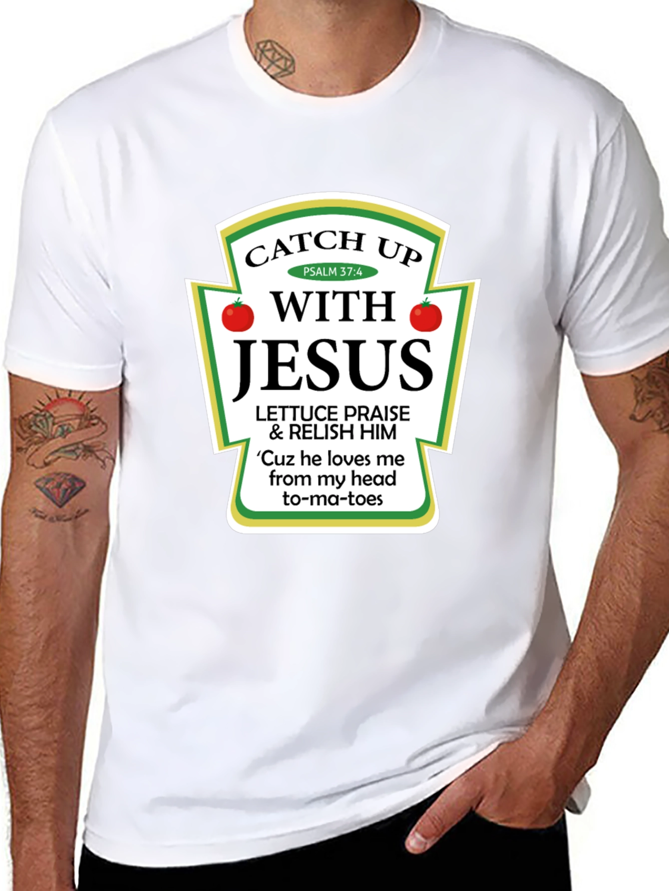 Catch Up With Jesus T-Shirt - Christian Novelty Tee