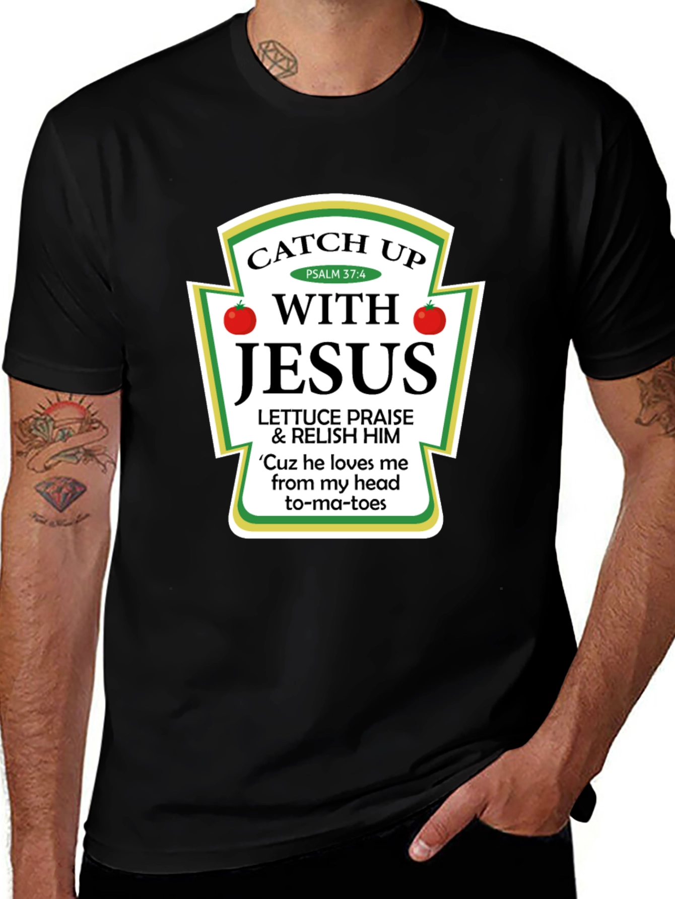 Catch Up With Jesus T-Shirt - Christian Novelty Tee