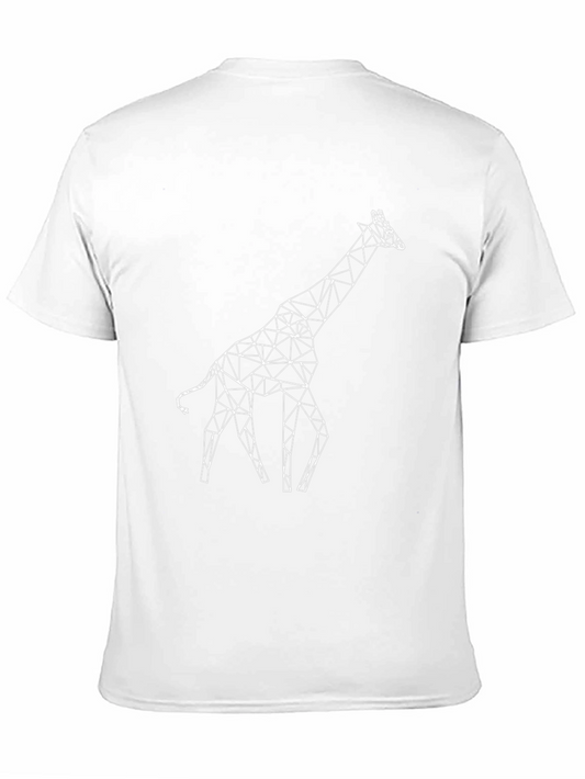 Geometric Giraffe T-Shirt - Unique Polygonal Design