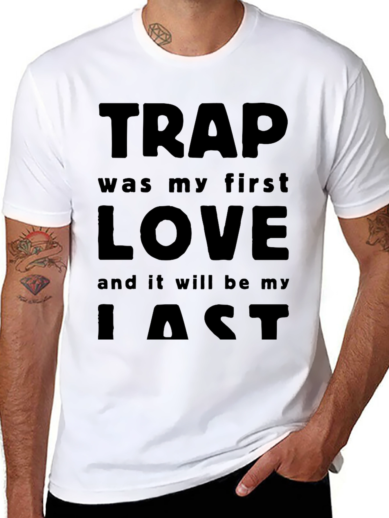Trap My First Love Black T-Shirt
