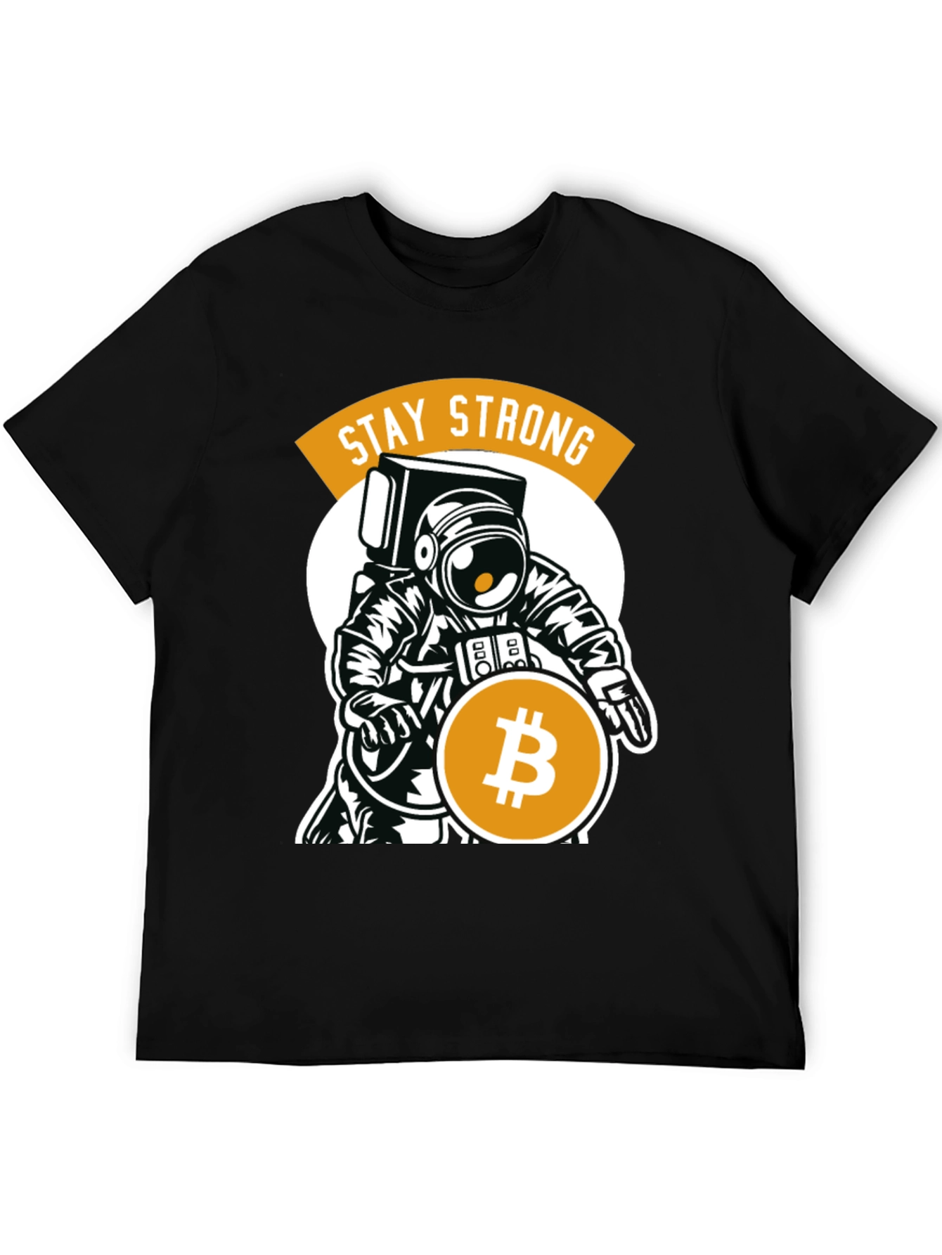 Stay Strong Bitcoin Astronaut Graphic T-Shirt