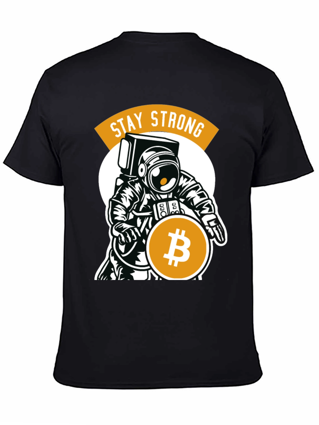 Stay Strong Bitcoin Astronaut Graphic T-Shirt