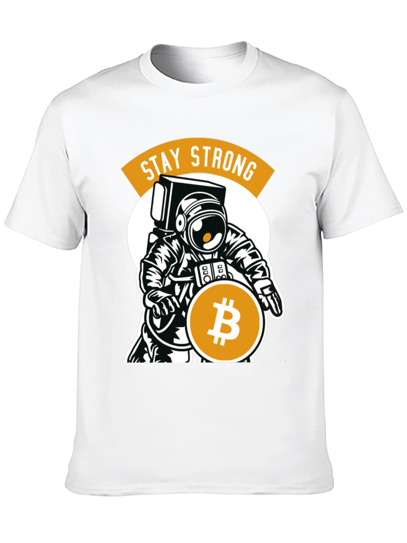 Stay Strong Bitcoin Astronaut Graphic T-Shirt