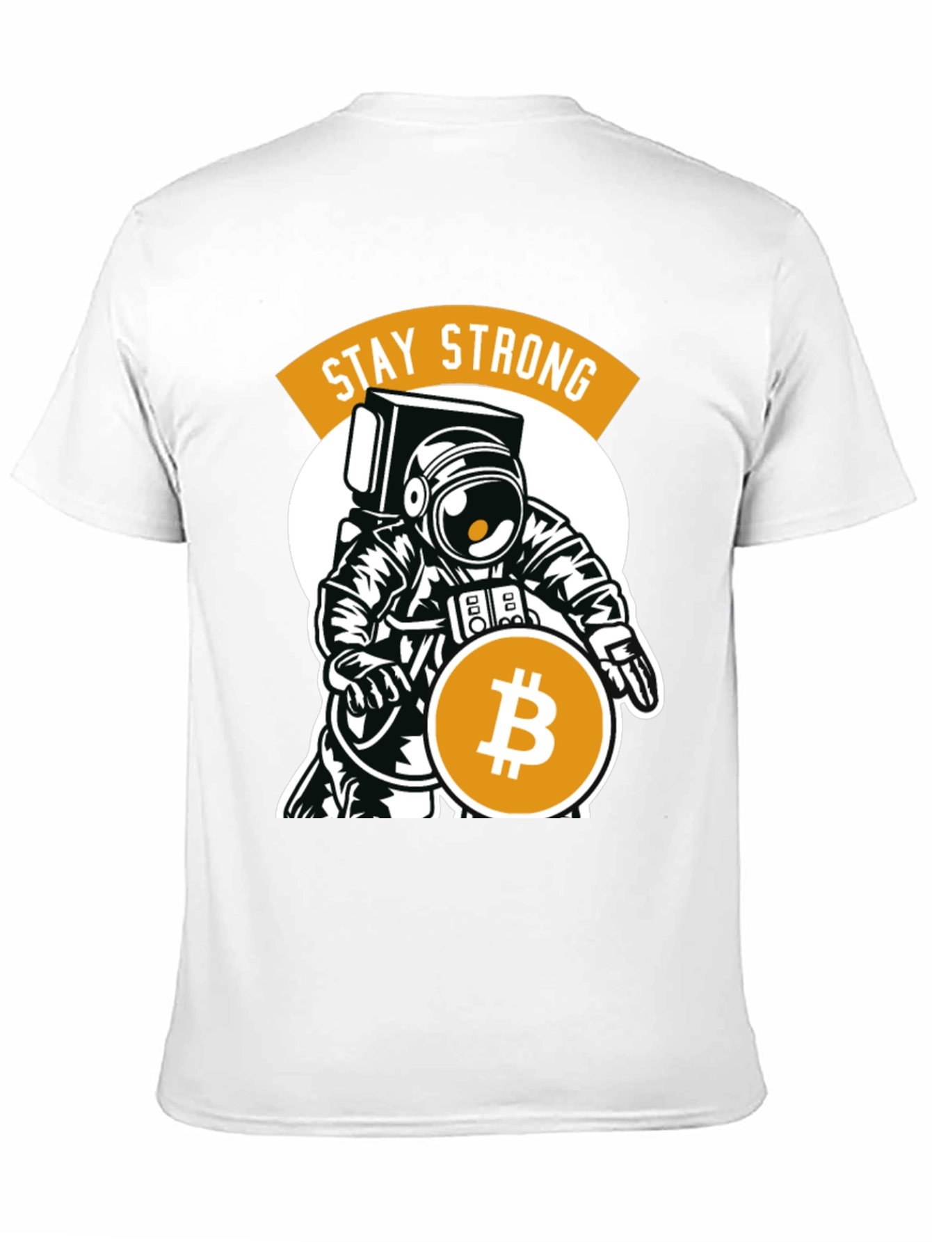 Stay Strong Bitcoin Astronaut Graphic T-Shirt