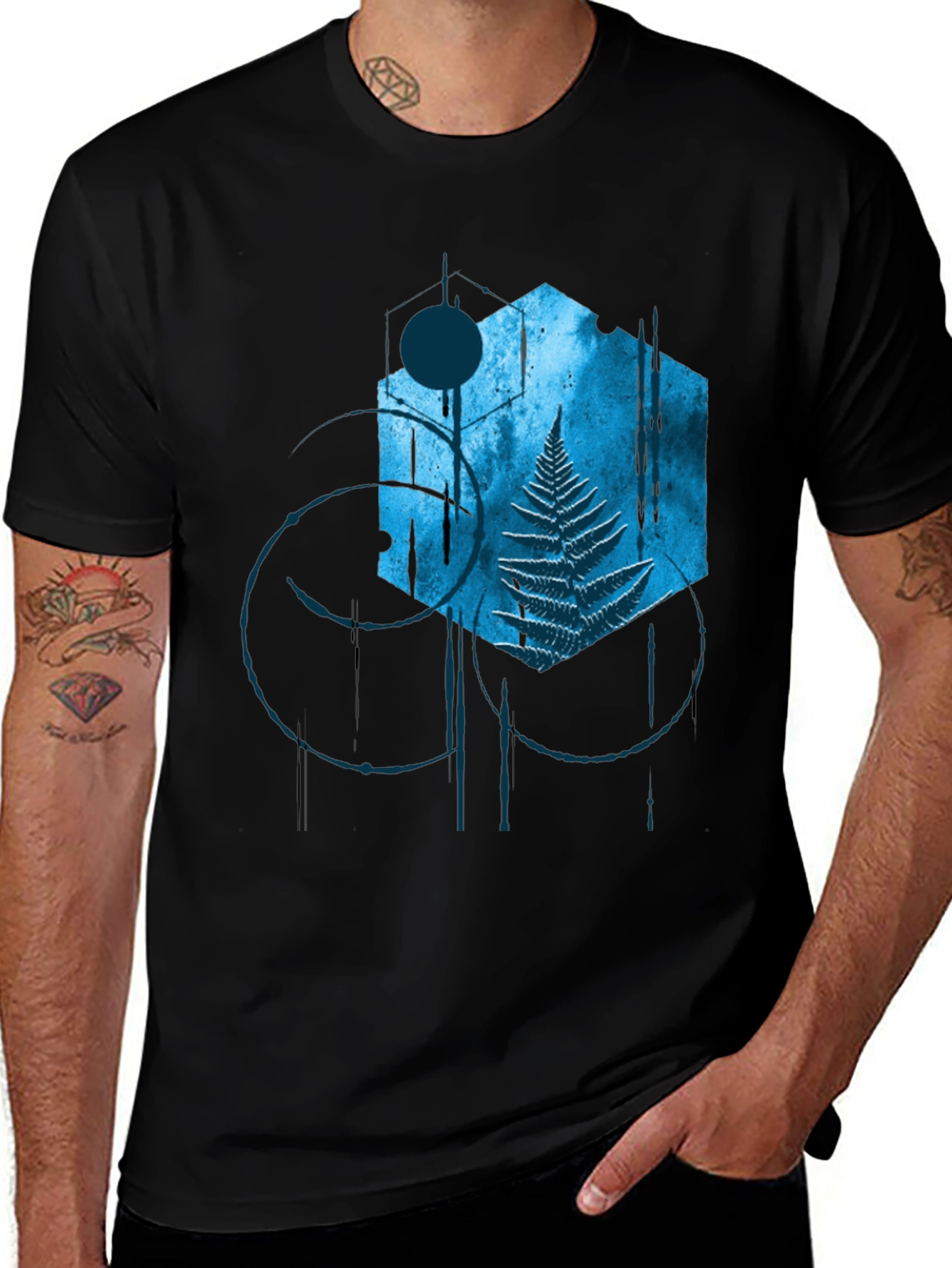 Abstract Fern Graphic T-Shirt