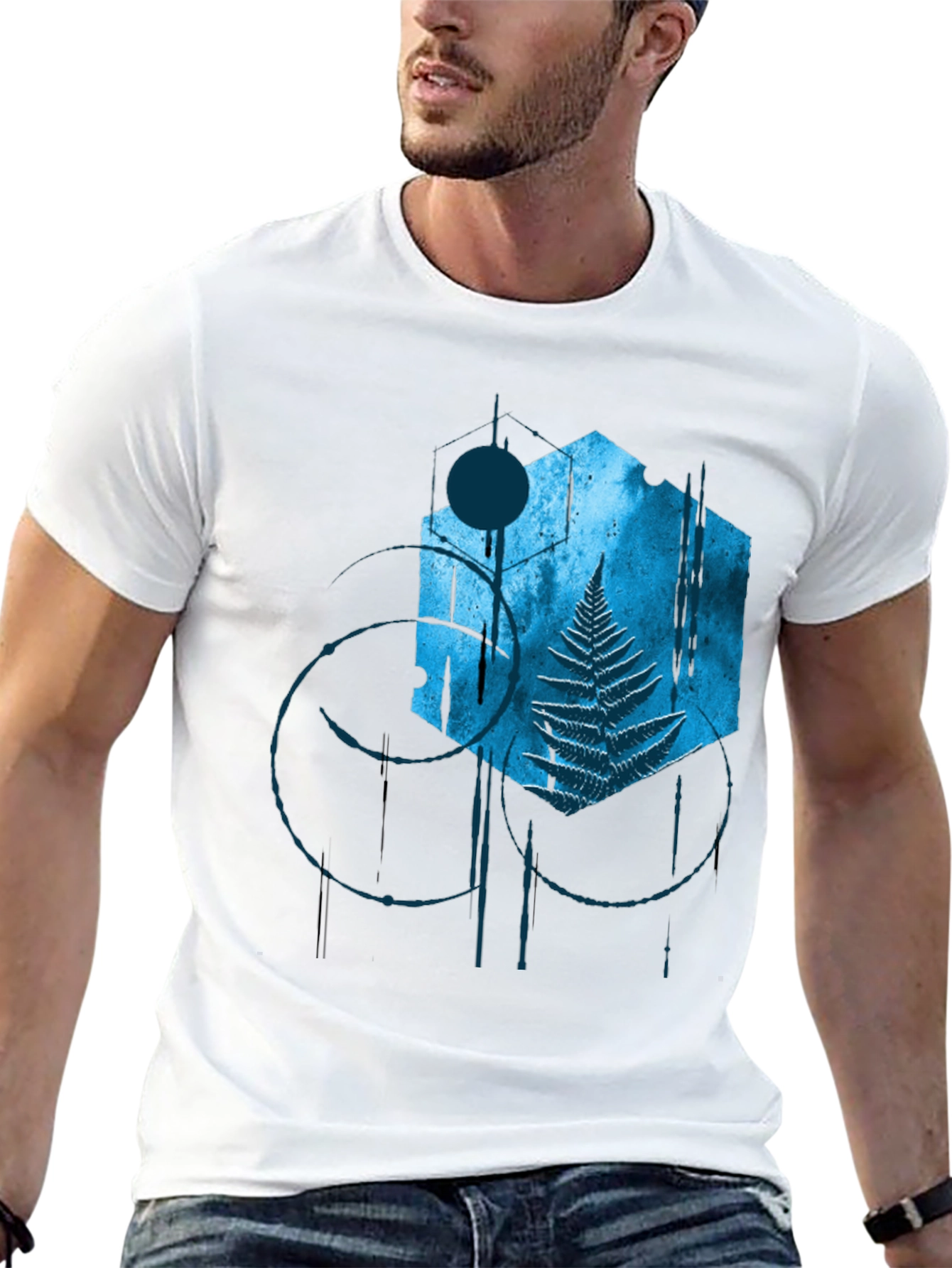 Abstract Fern Graphic T-Shirt