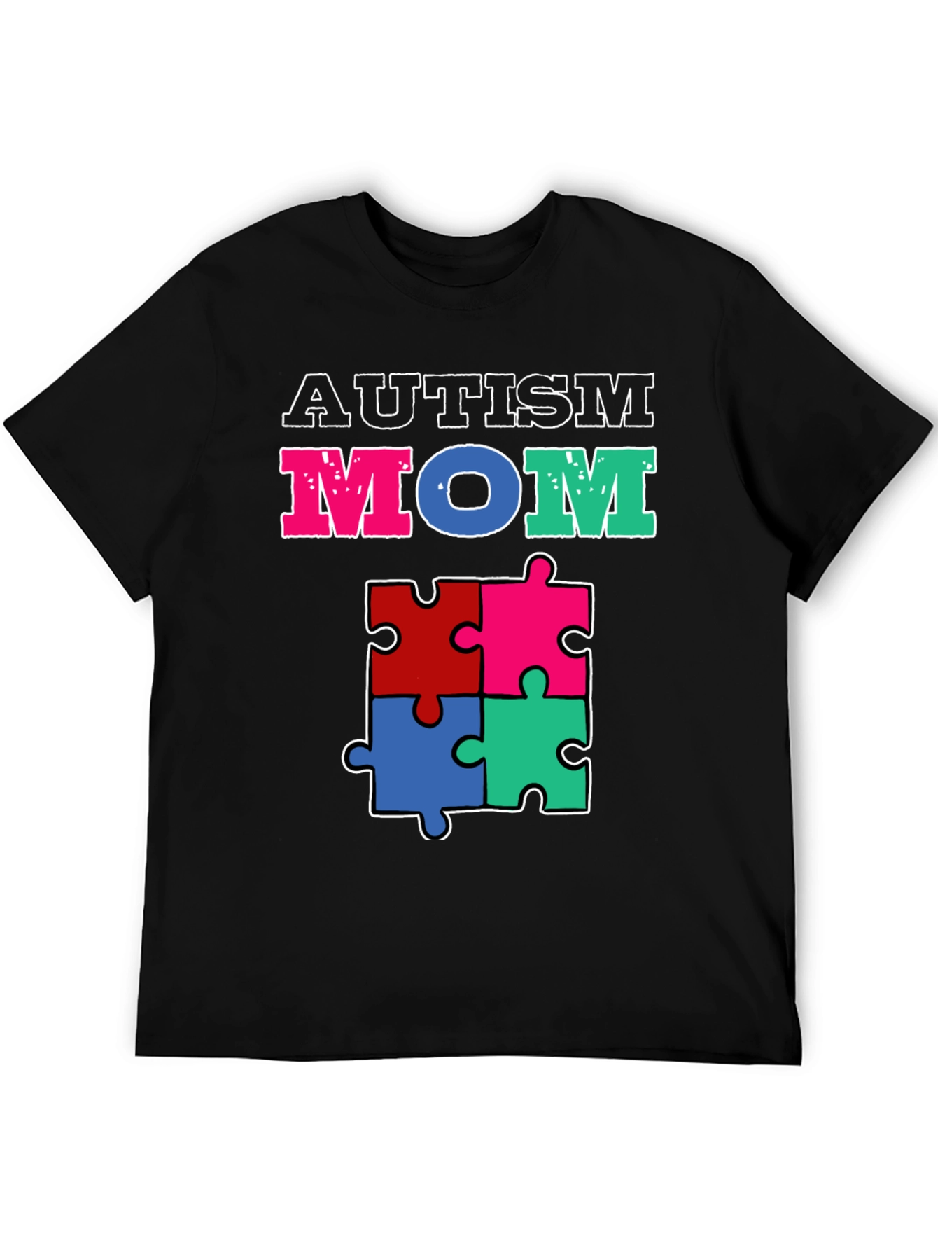 Autism Mom Puzzle Piece Graphic T-Shirt