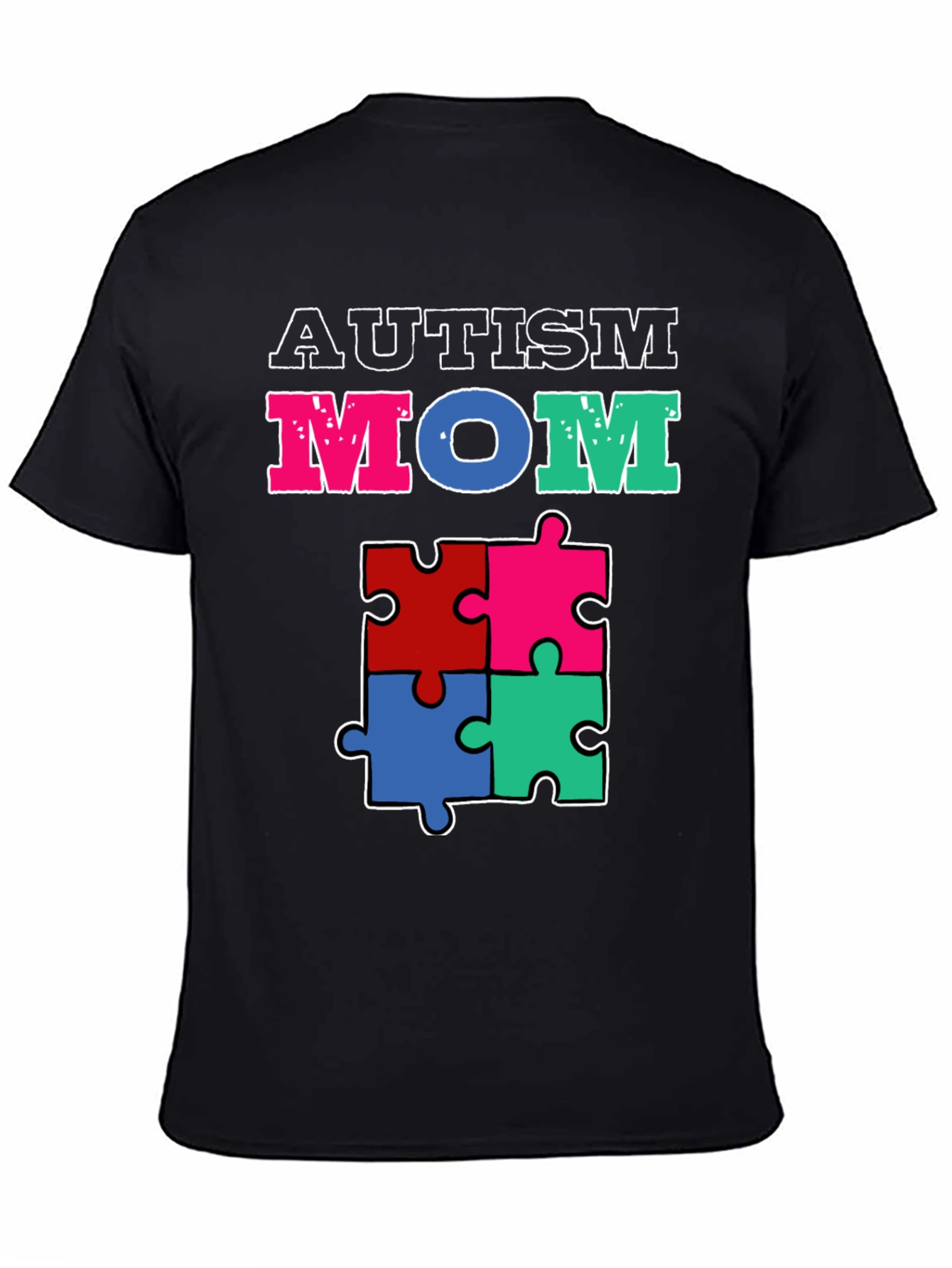 Autism Mom Puzzle Piece Graphic T-Shirt