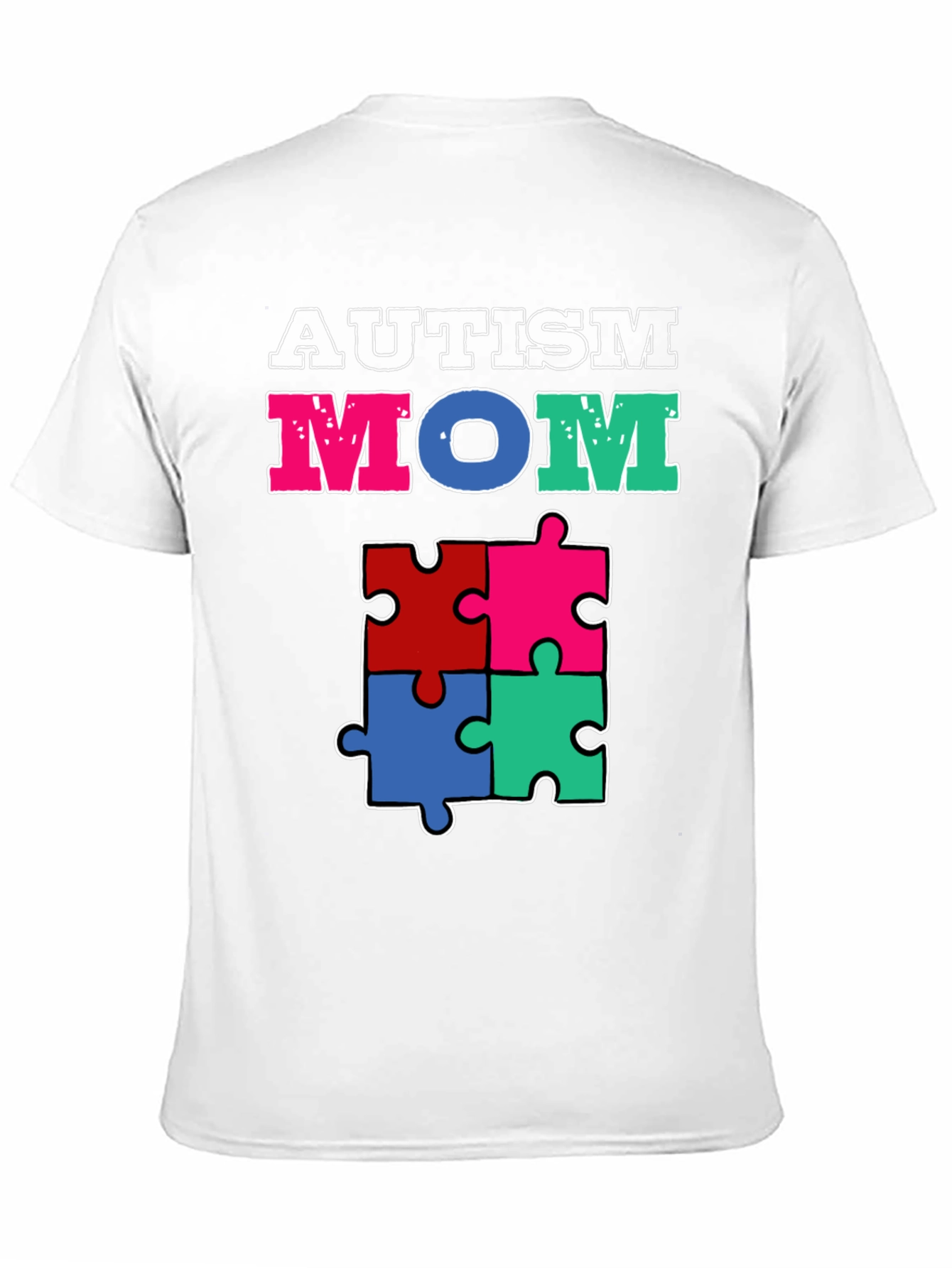 Autism Mom Puzzle Piece Graphic T-Shirt