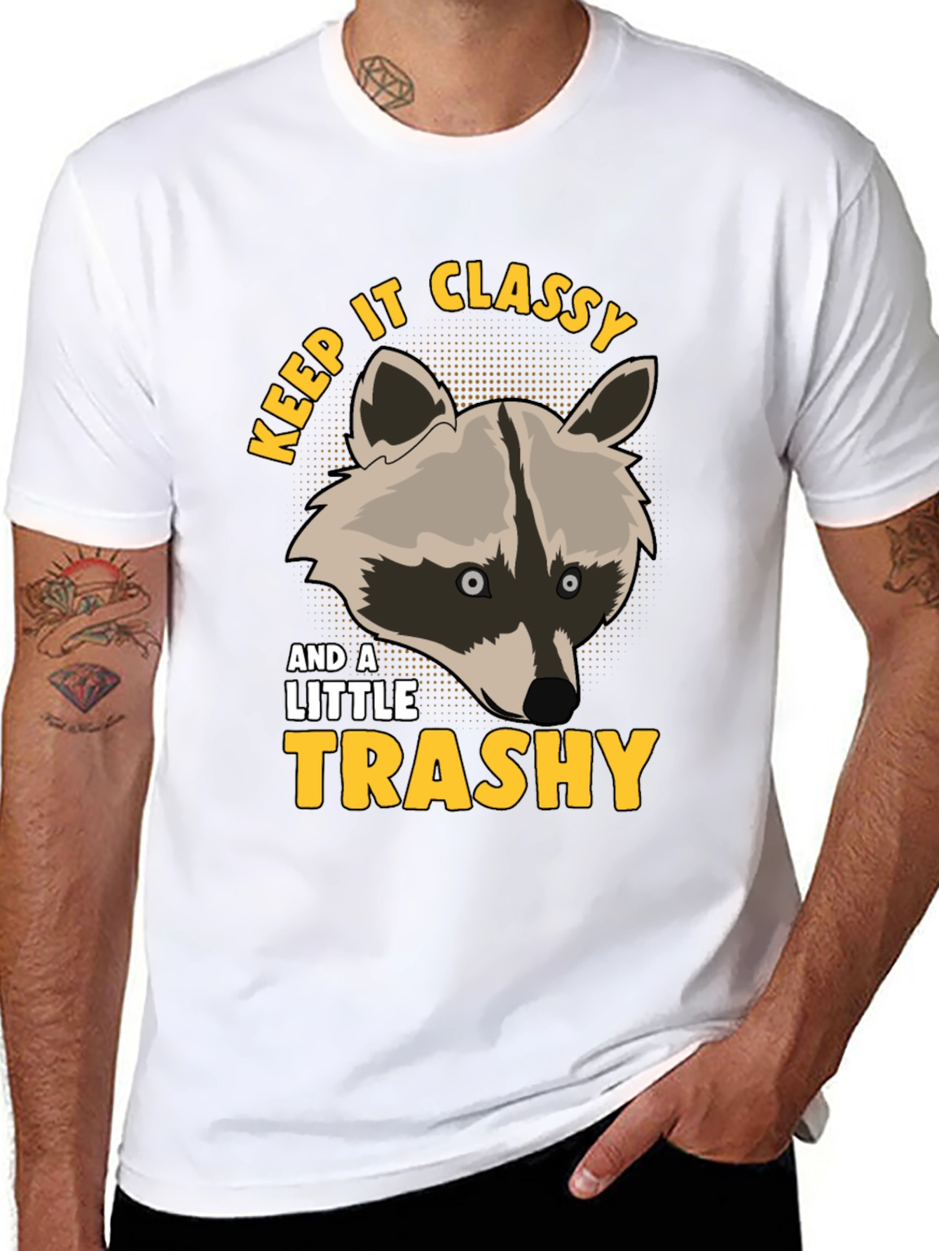 Keep It Classy & A Little Trashy Raccoon T-Shirt