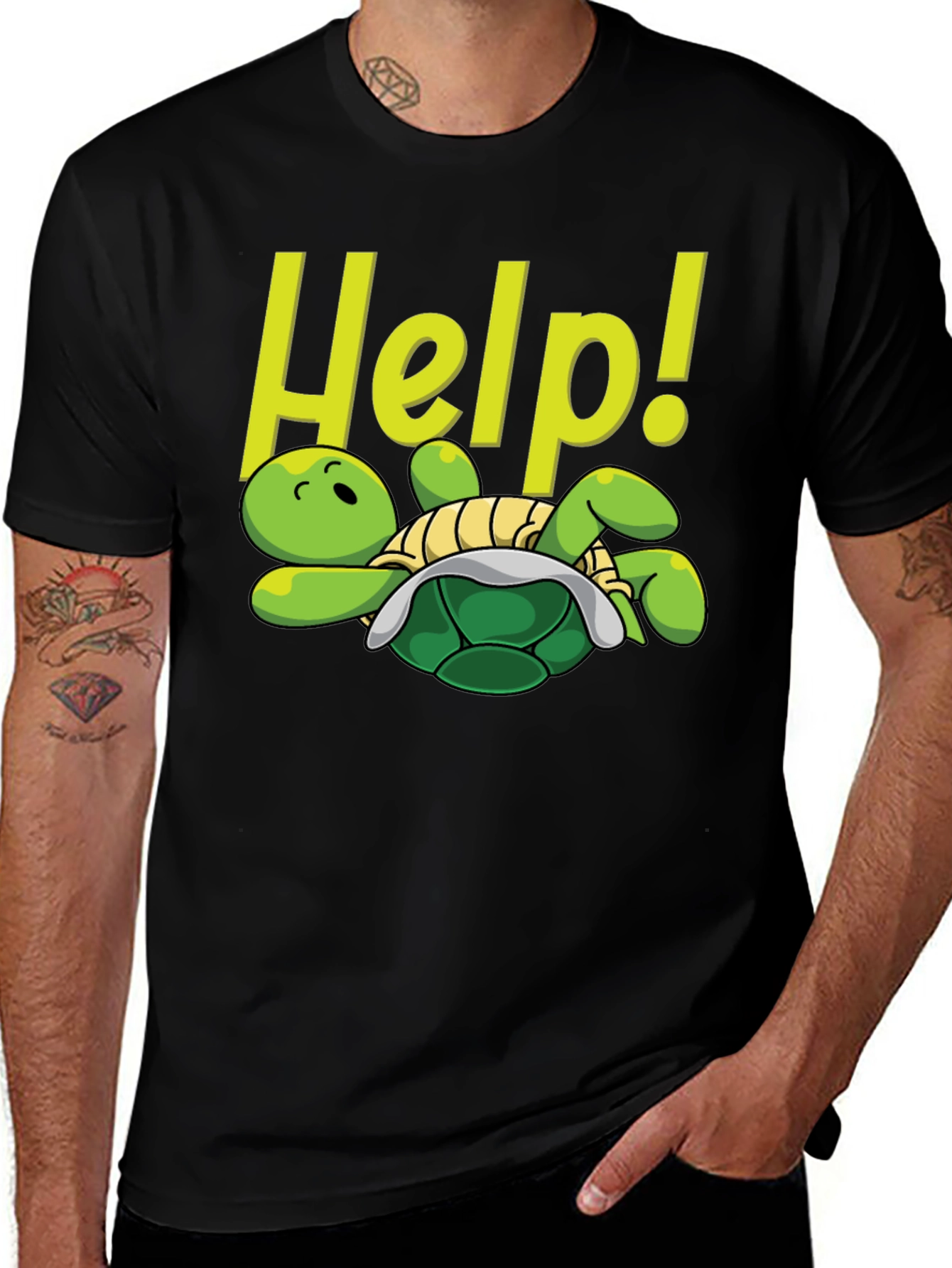 Funny Turtle Help T-Shirt