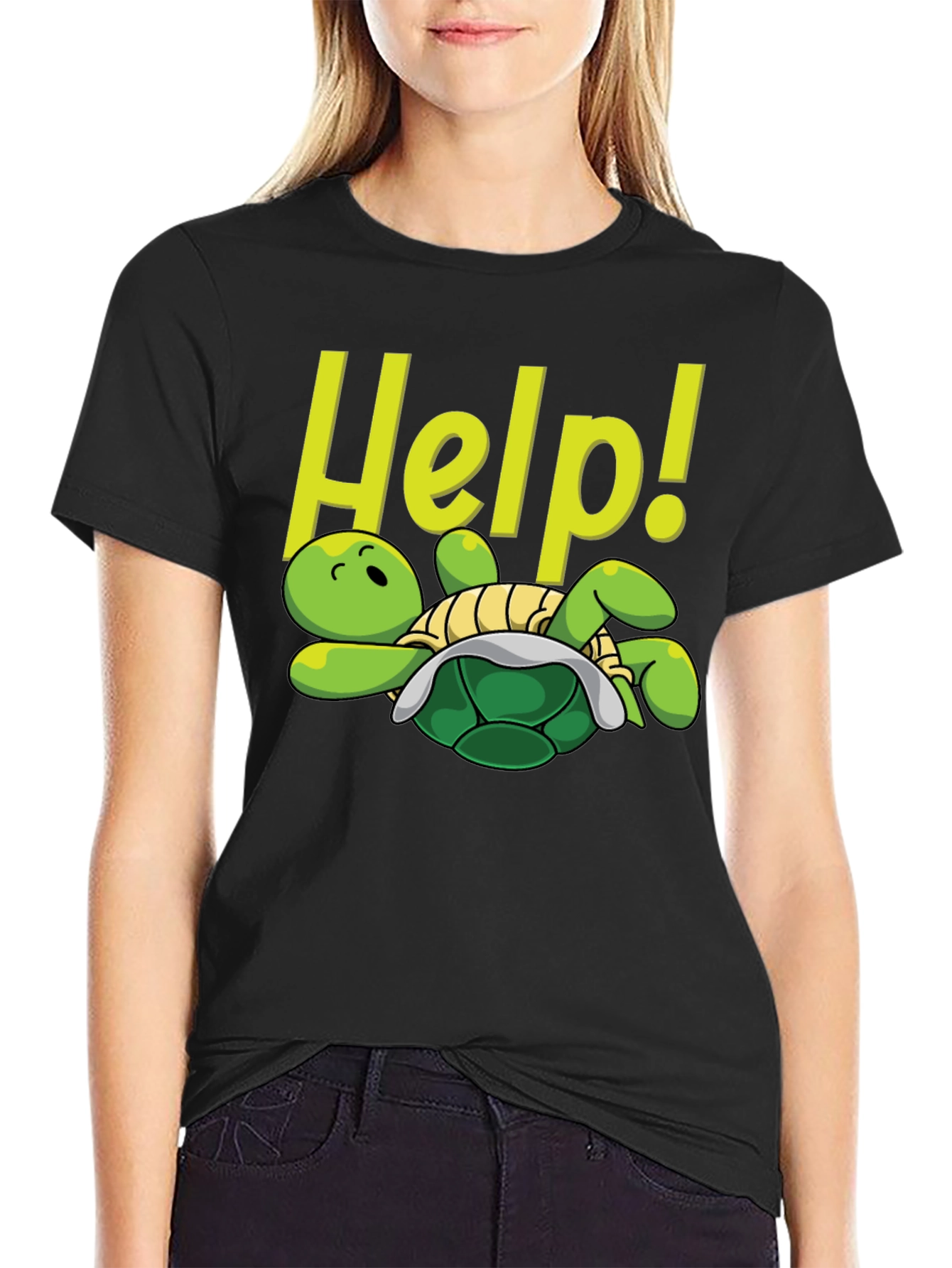 Funny Turtle Help T-Shirt