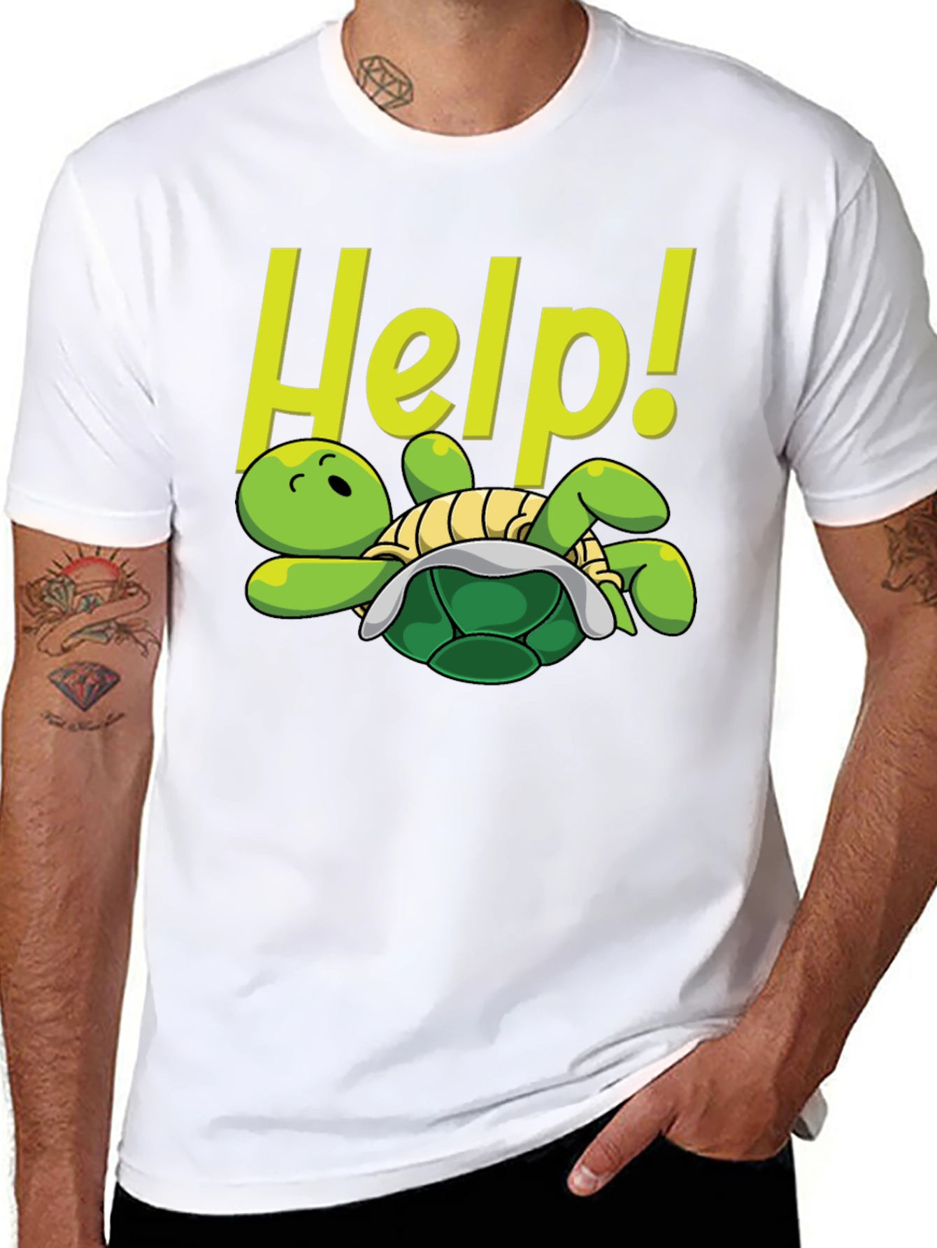 Funny Turtle Help T-Shirt