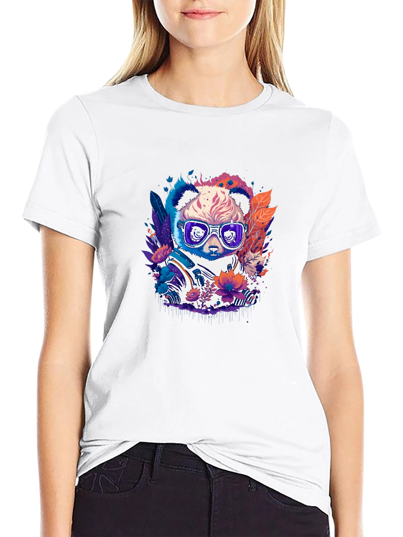 Cool Panda Graphic Tee - Unisex Black T-Shirt