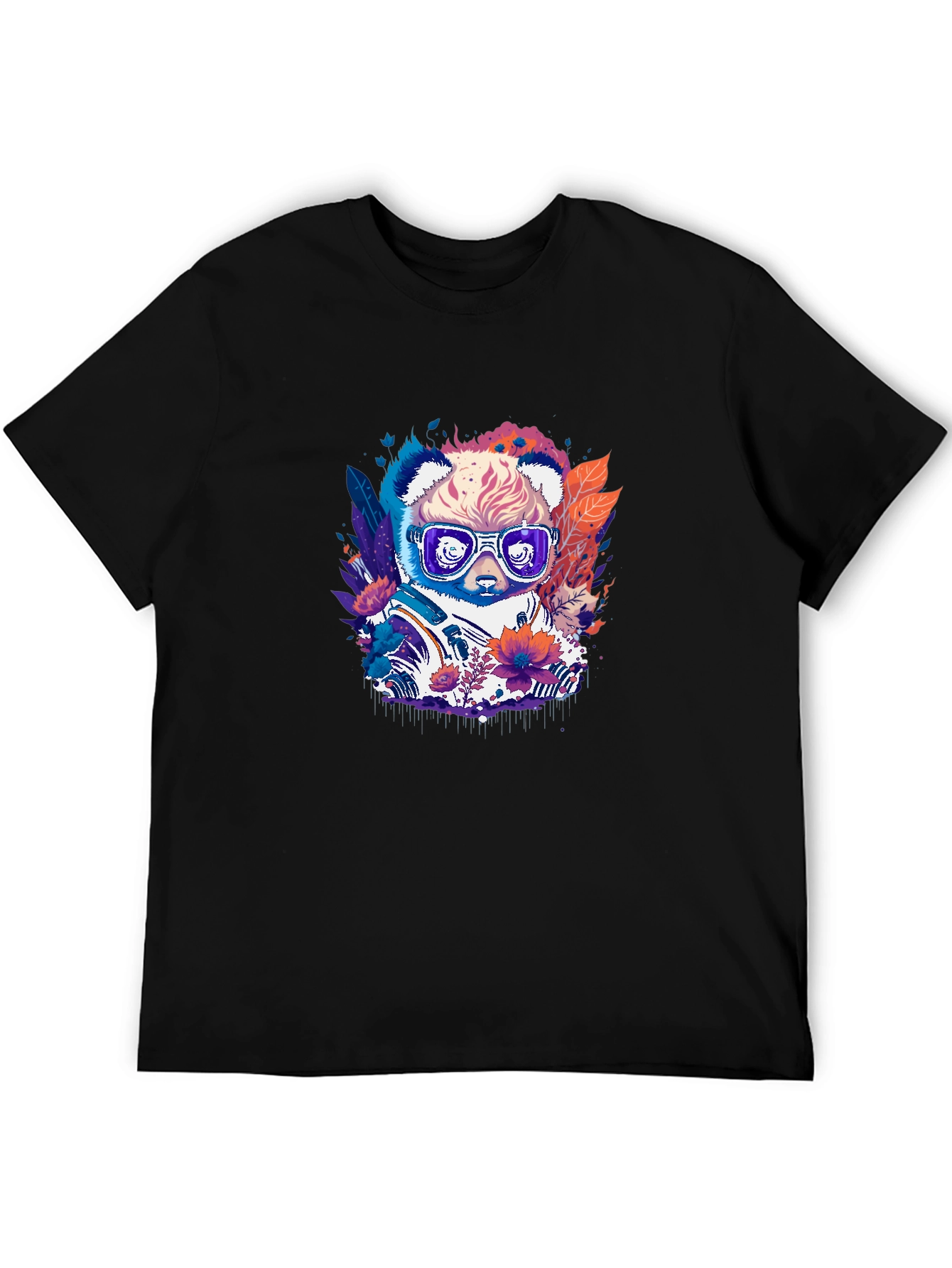 Cool Panda Graphic Tee - Unisex Black T-Shirt