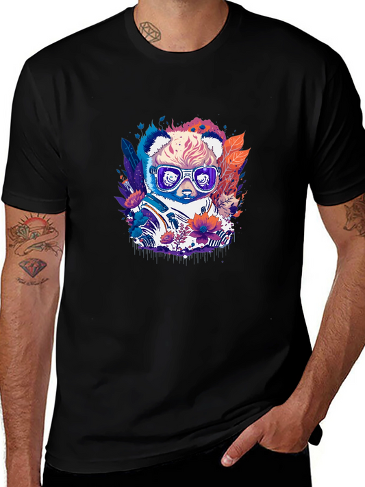 Cool Panda Graphic Tee - Unisex Black T-Shirt