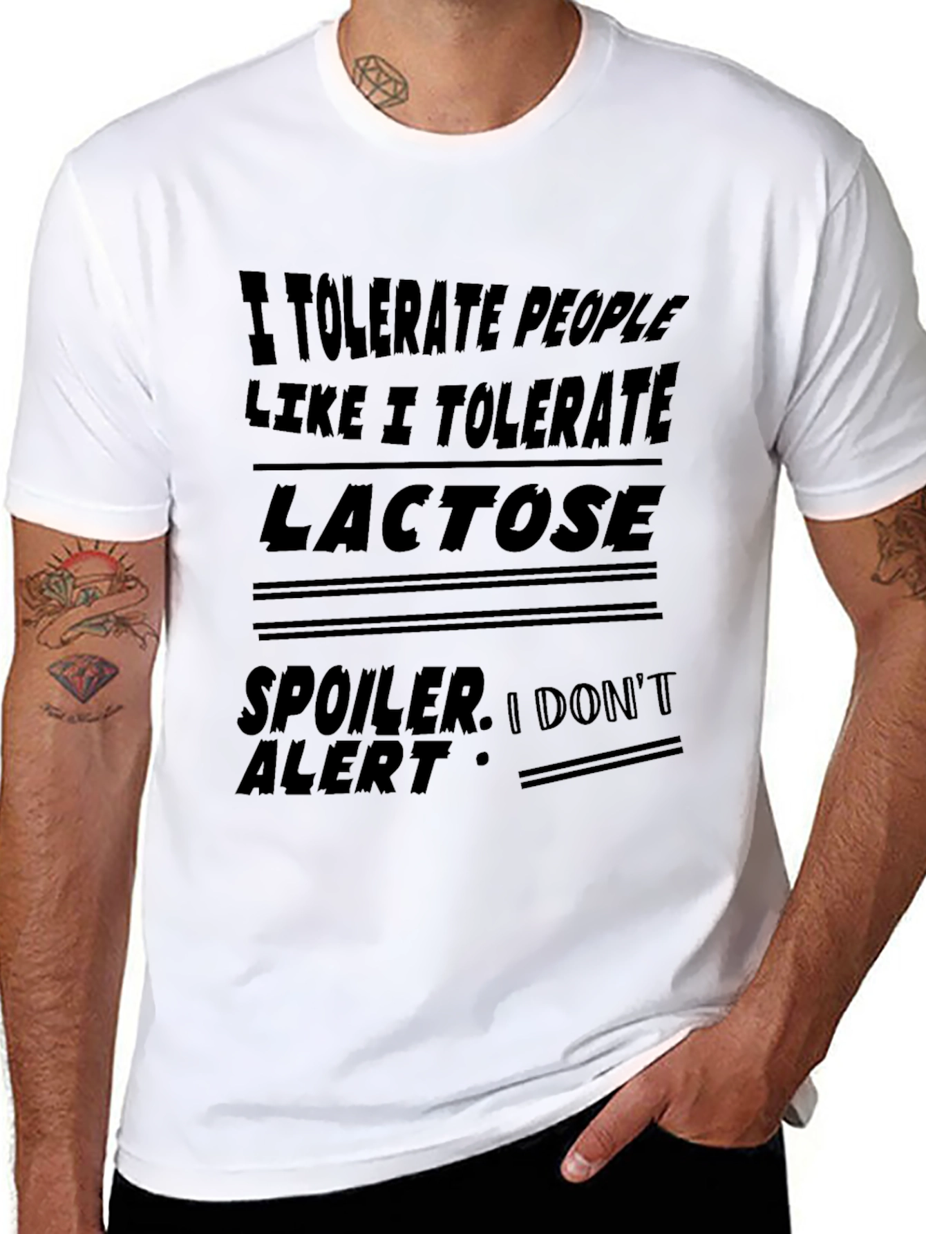 I Tolerate People Like Lactose Funny T-Shirt
