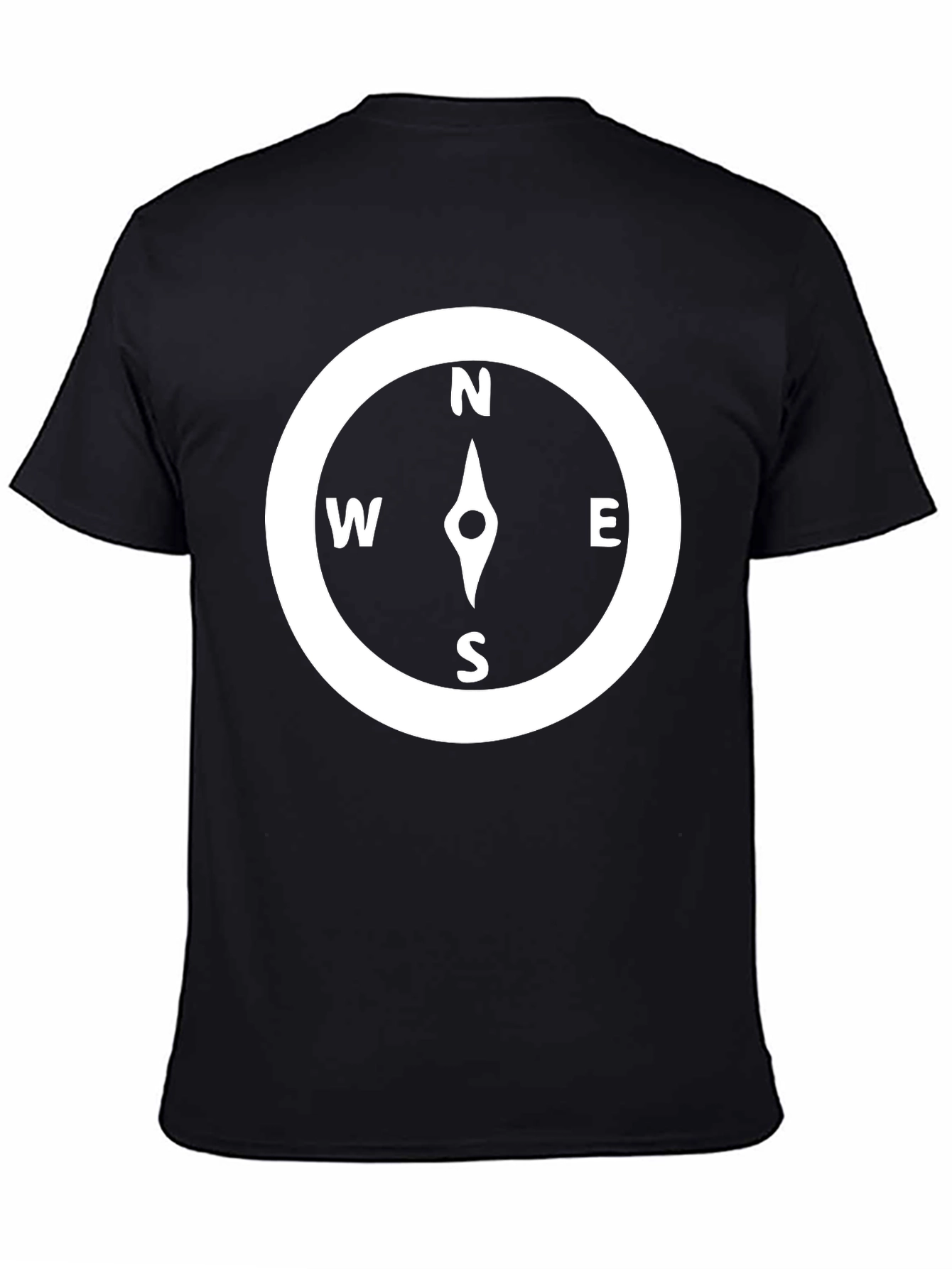 Compass Graphic Black T-Shirt - Navigate Your Style!