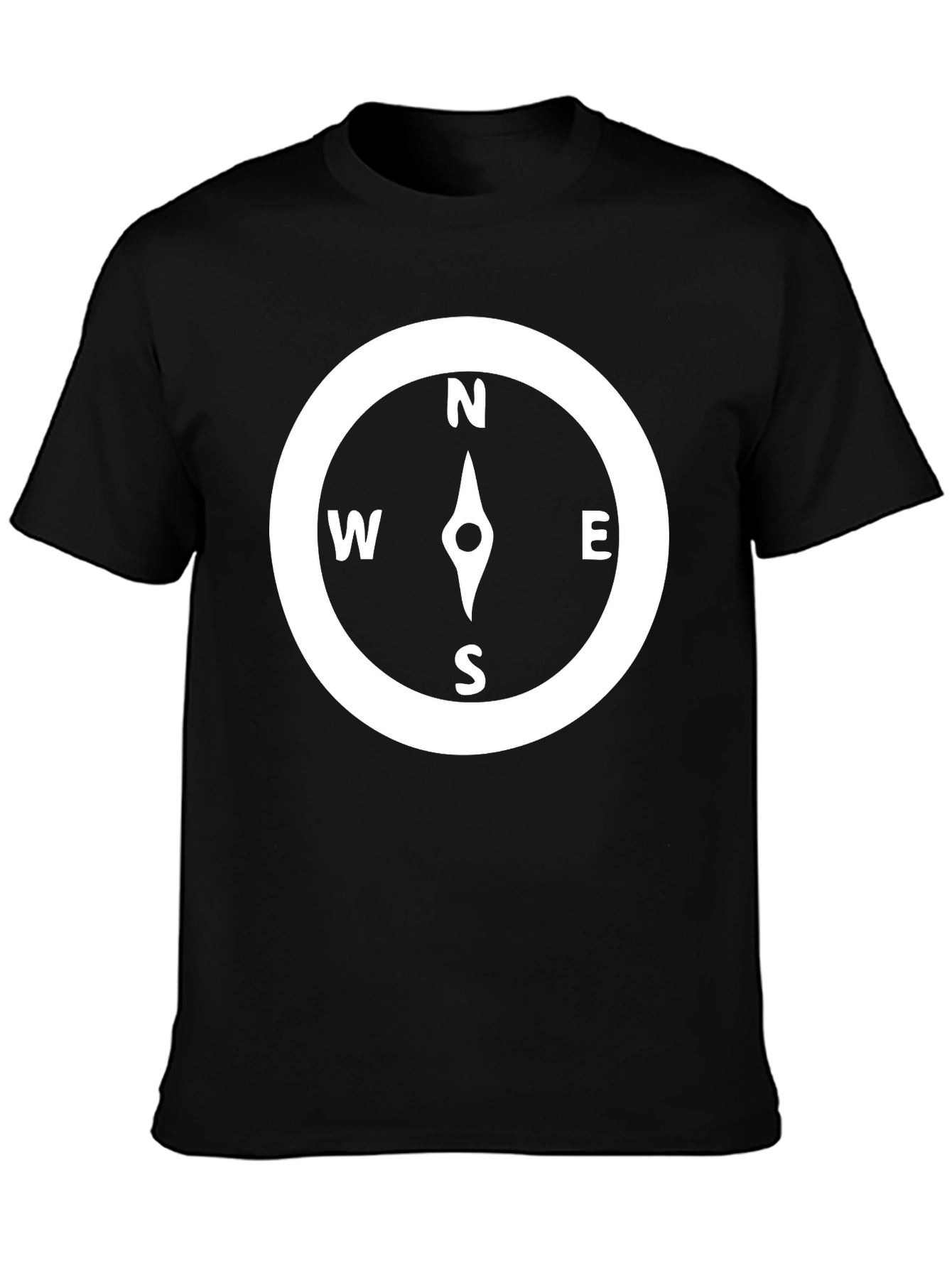 Compass Graphic Black T-Shirt - Navigate Your Style!