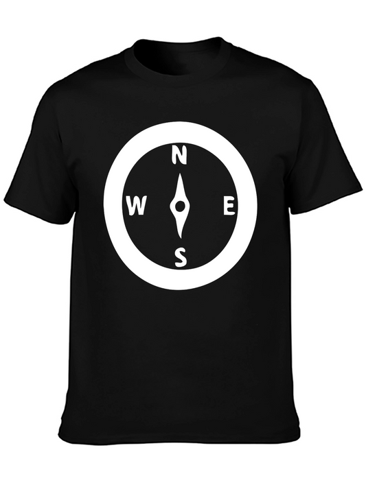 Compass Graphic Black T-Shirt - Navigate Your Style!