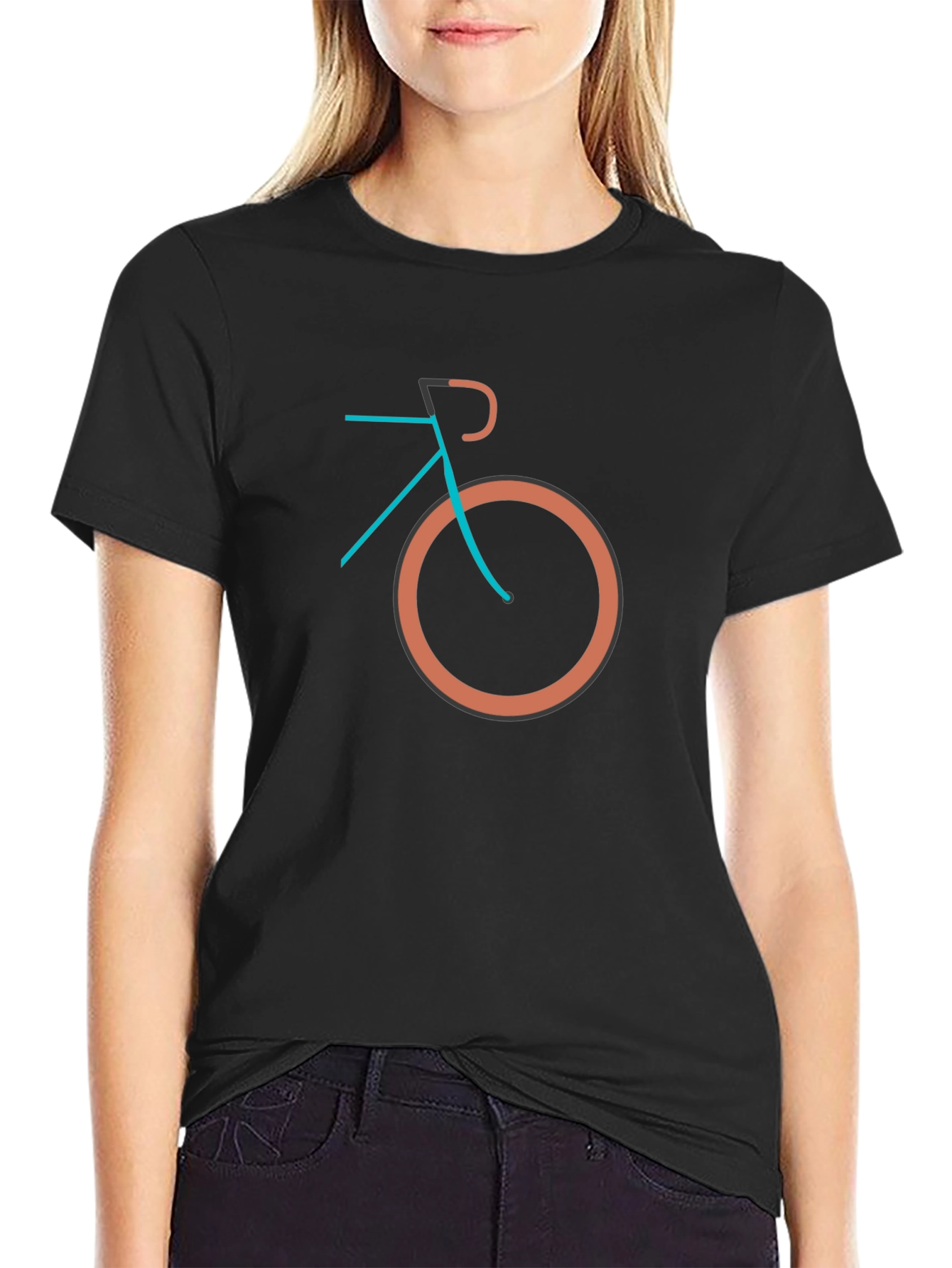 Minimalist Bicycle Graphic T-Shirt