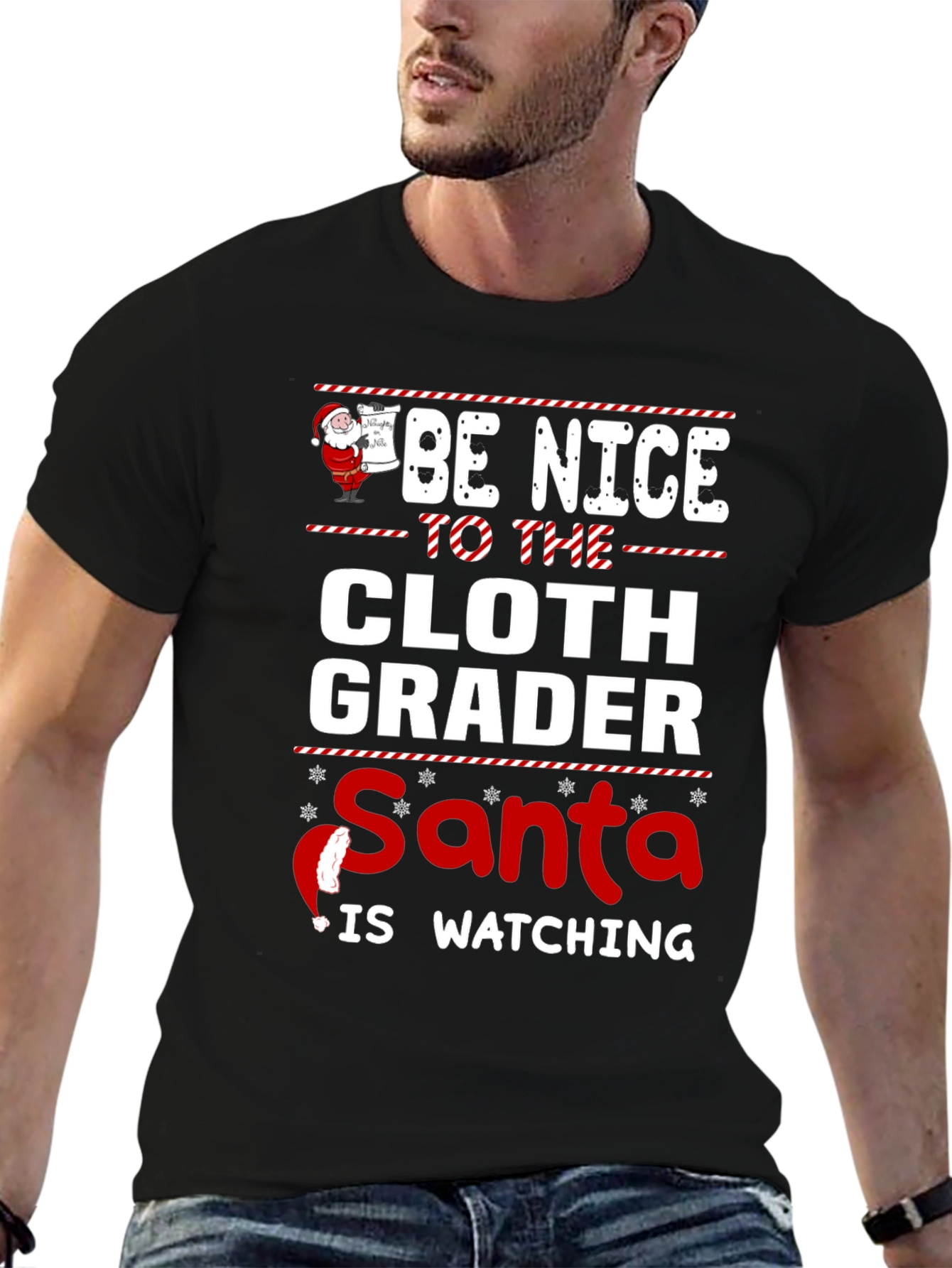 Funny Santa Cloth Grader Christmas T-Shirt