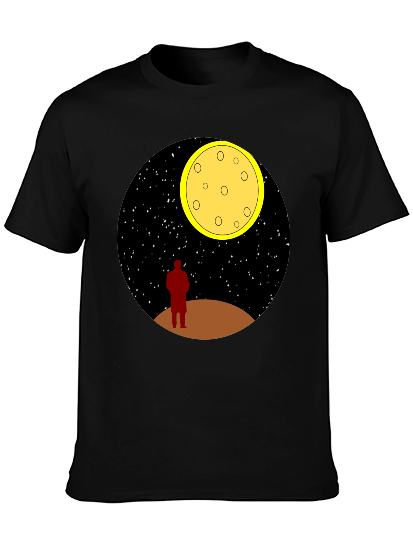Man on the Moon Graphic Tee - Black