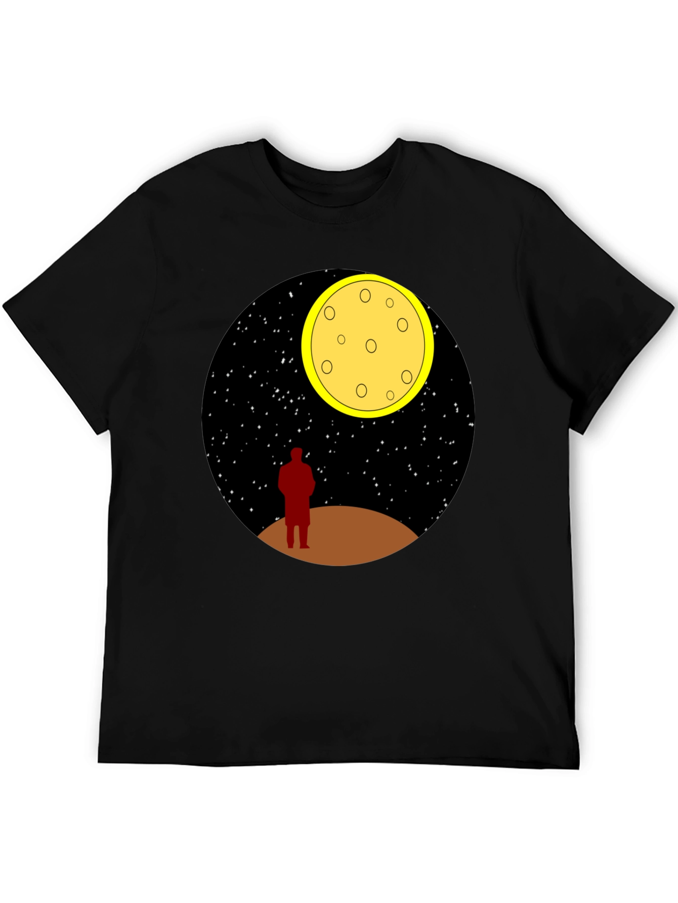 Man on the Moon Graphic Tee - Black