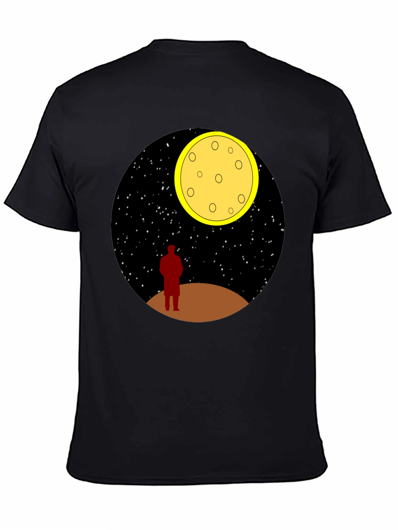 Man on the Moon Graphic Tee - Black