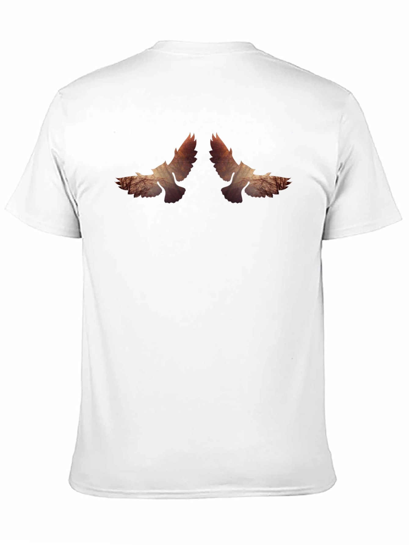 Abstract Dove Silhouette Graphic T-Shirt