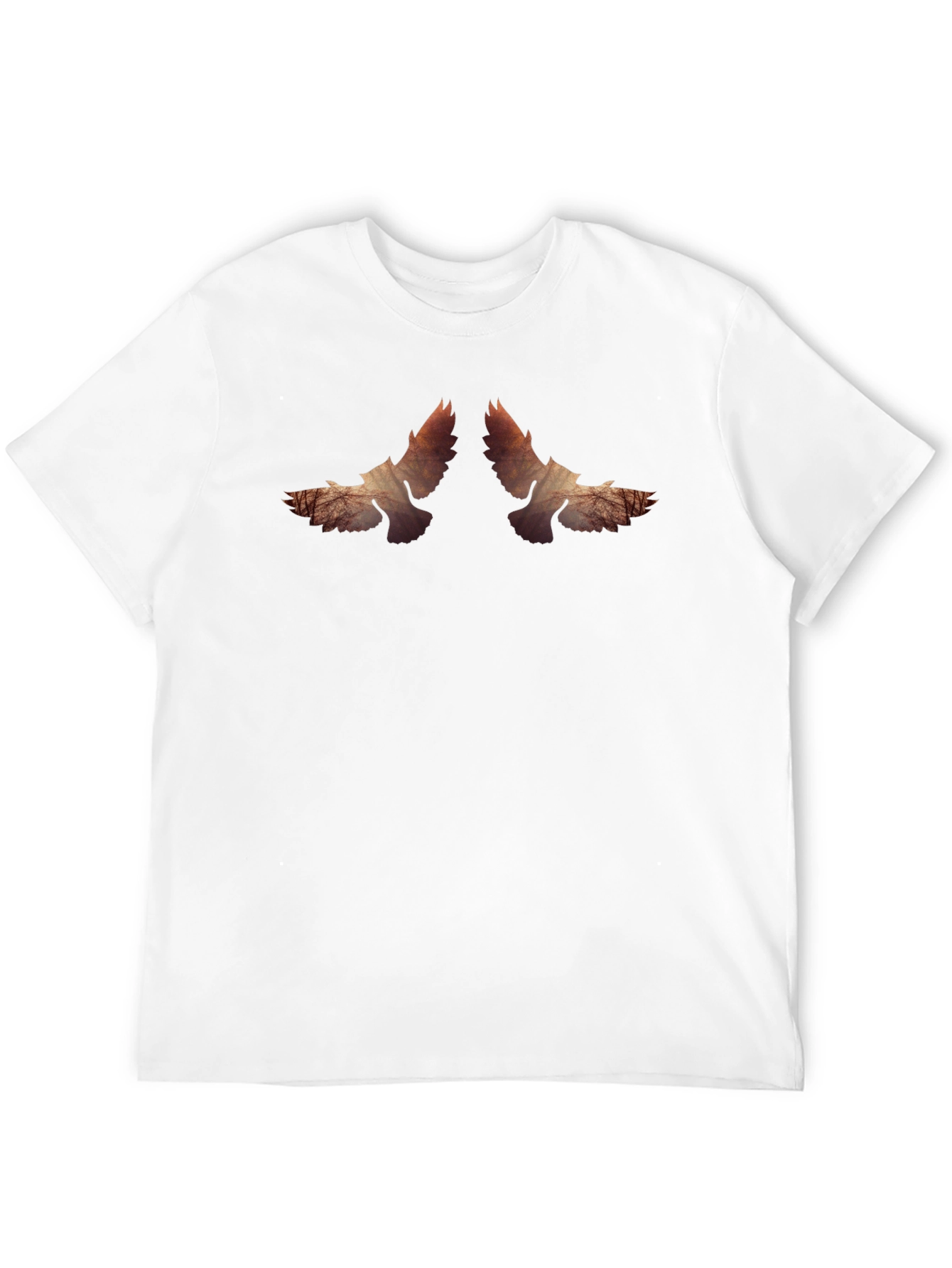 Abstract Dove Silhouette Graphic T-Shirt